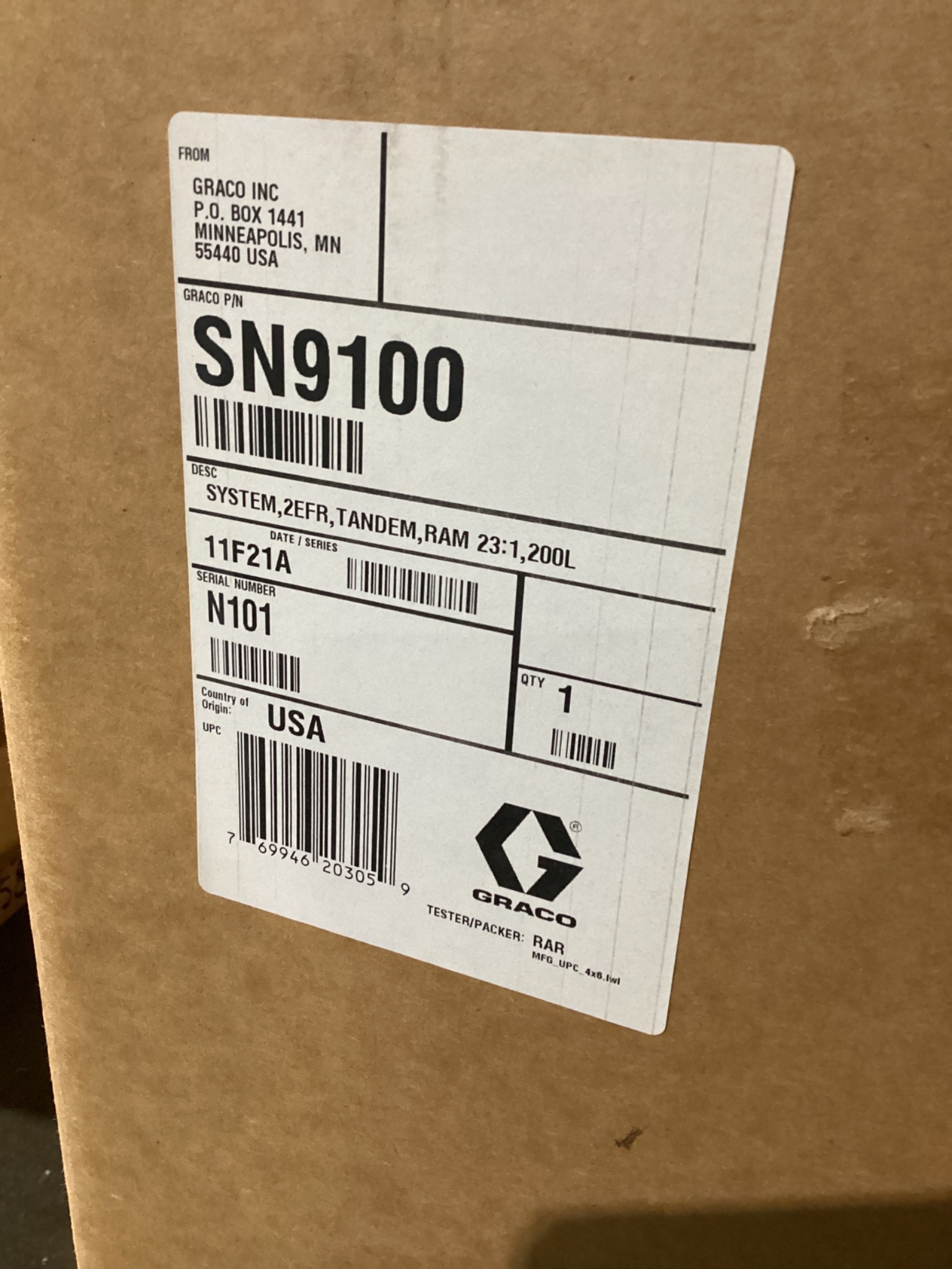 Graco Check-Mate D200 Tandem Ram System 23:1 200L NEW 4