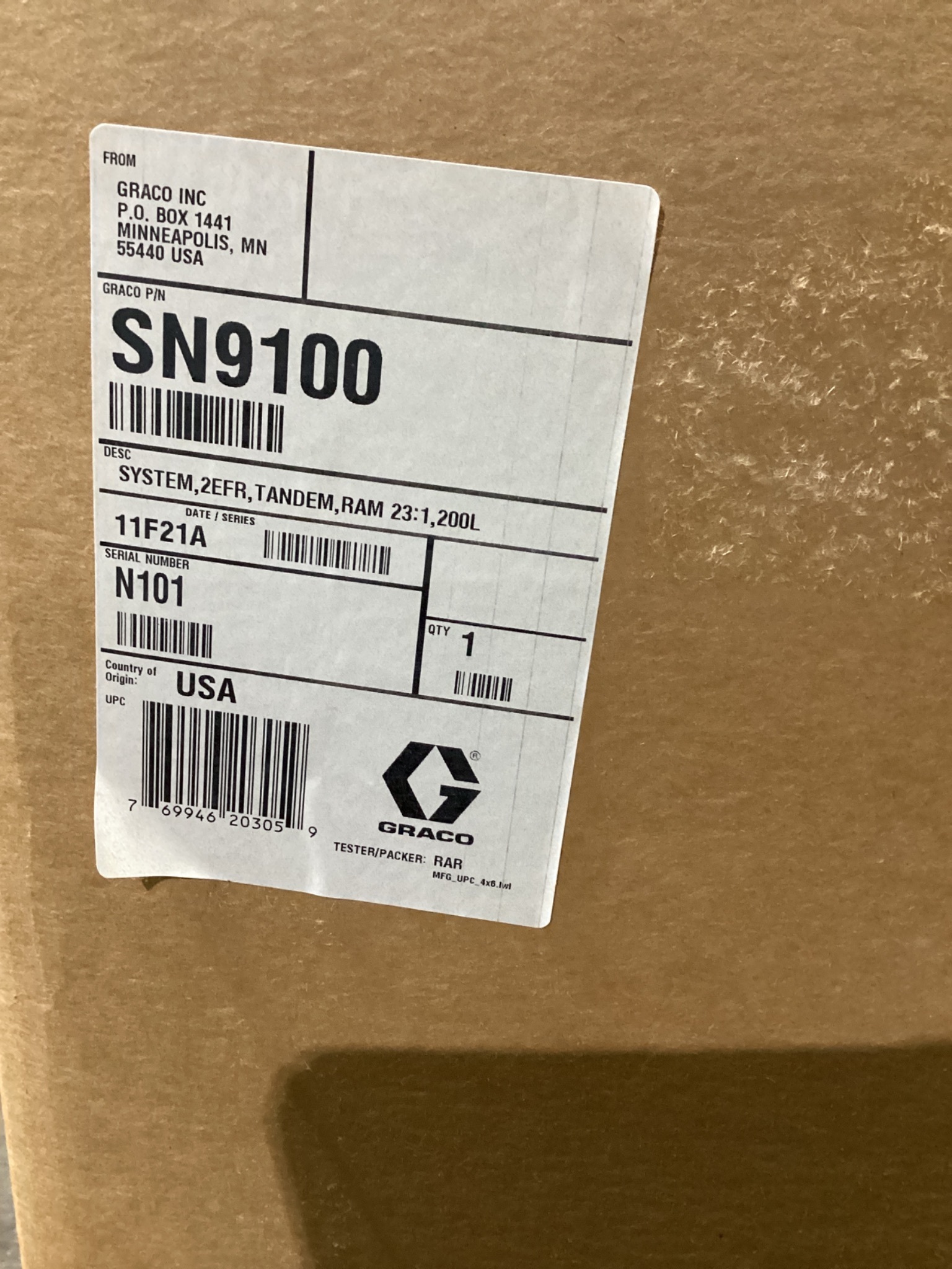 Graco Check-Mate D200 Tandem Ram System 23:1 200L NEW 1