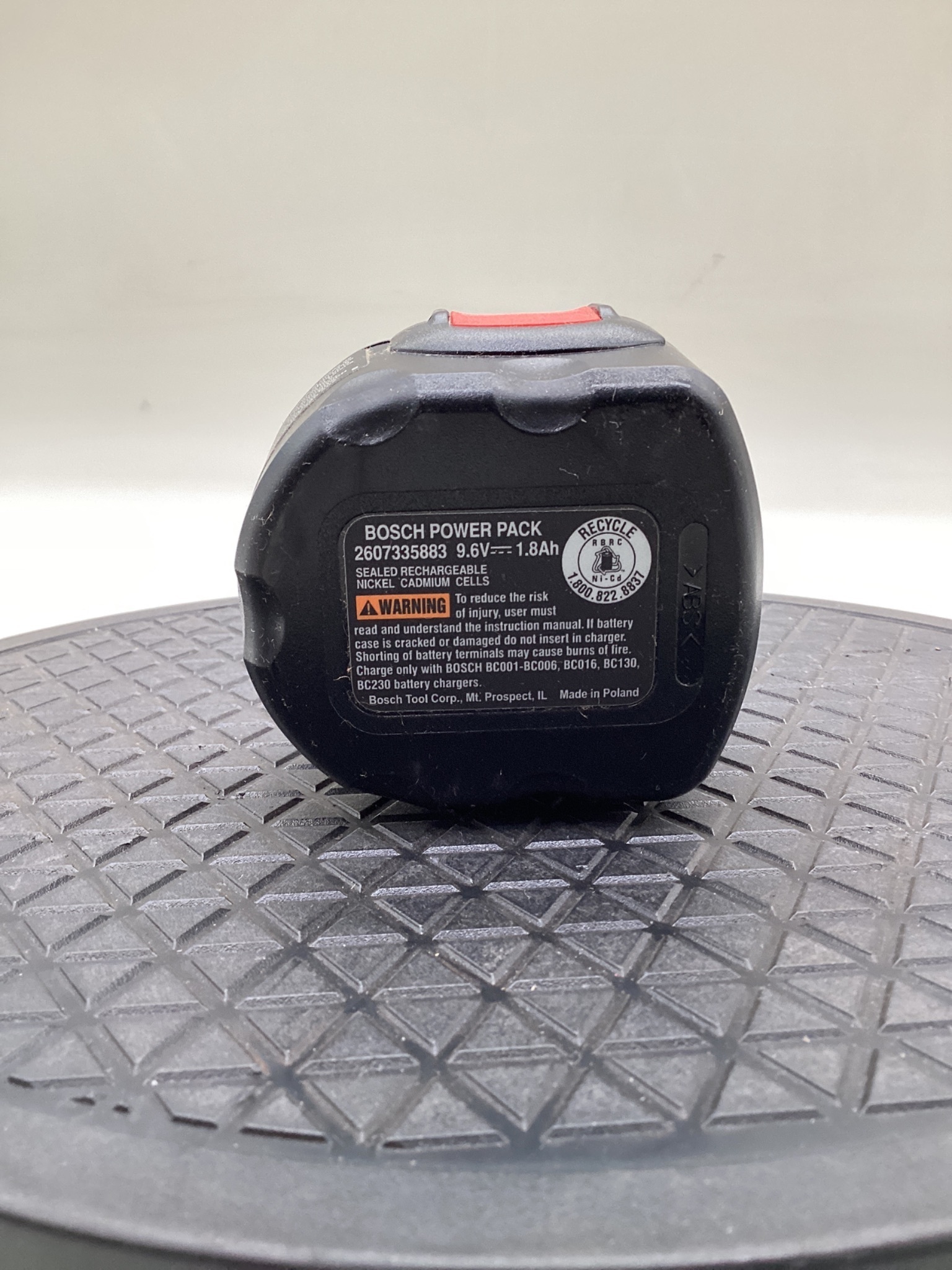 Bosch 2 607 335 883 9.6V 1.8Ah NiCd Battery Pack USED 2