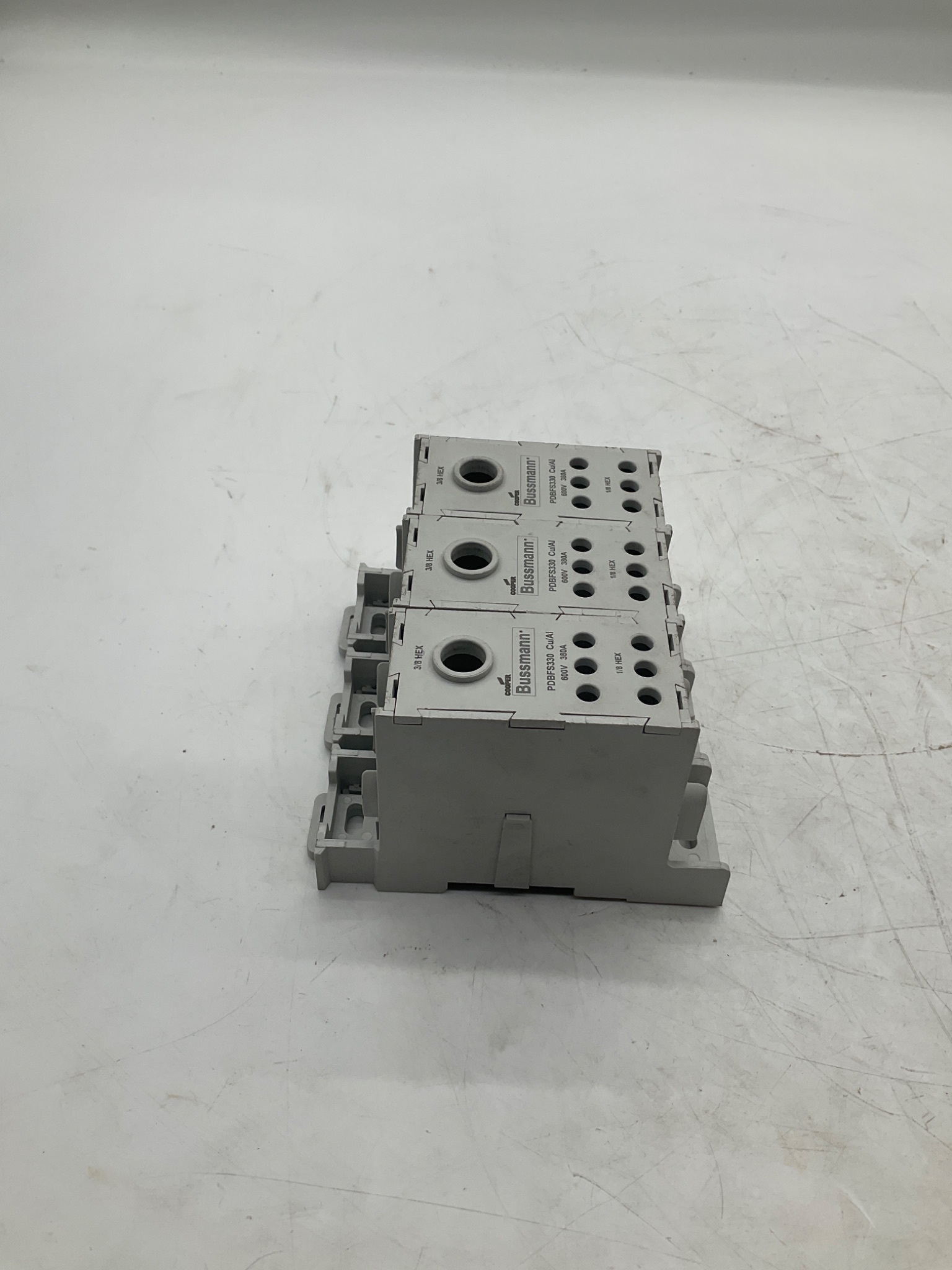 BUSSMANN PDBFS330 Power Distribution Block Cu/Al 380A 600V (Lot of 3) USED 3