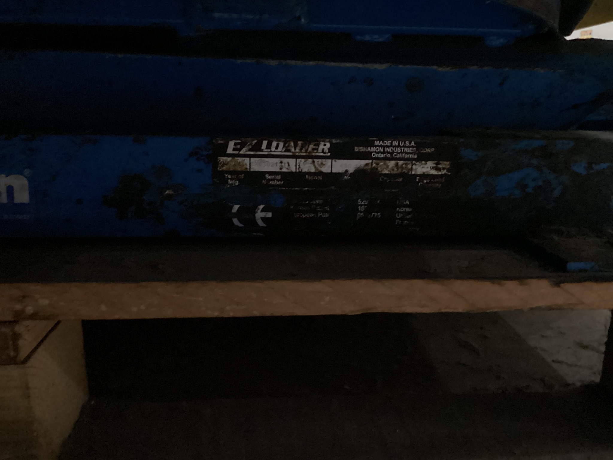 BISHAMON EZ-30 EZ Loader Self-Leveling Pallet Positioner 3000 LB USED 4