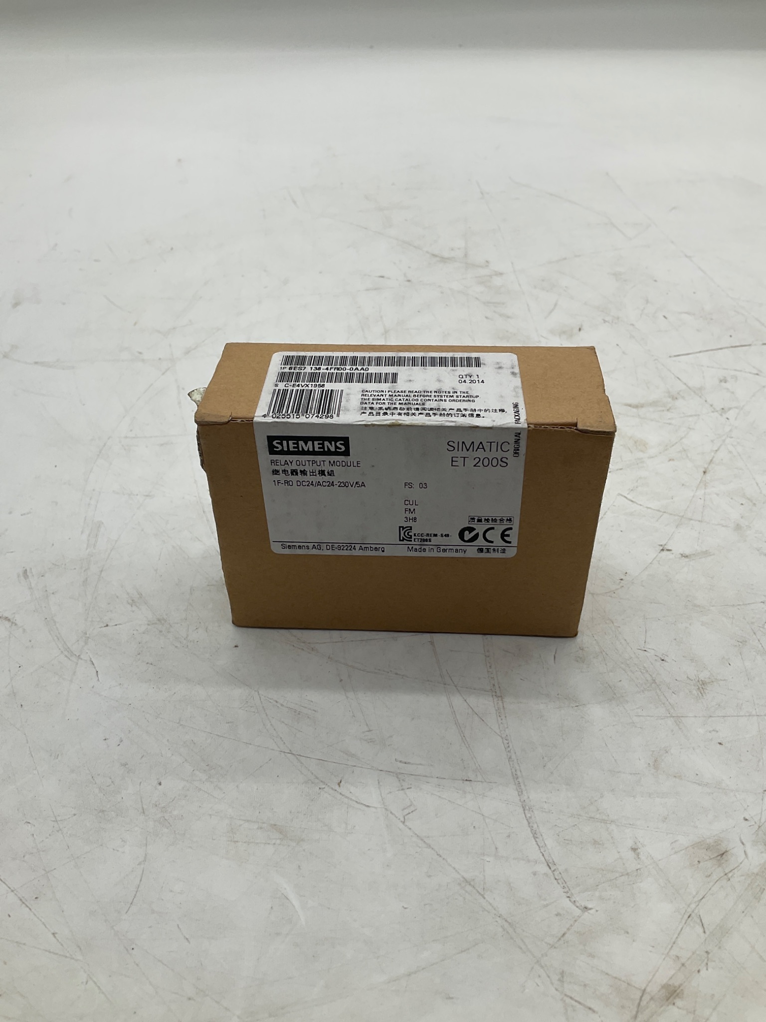 SIEMENS 6ES7 138-4FR00-0AA0 SIMATIC ET200S Relay Output Module NEW 0