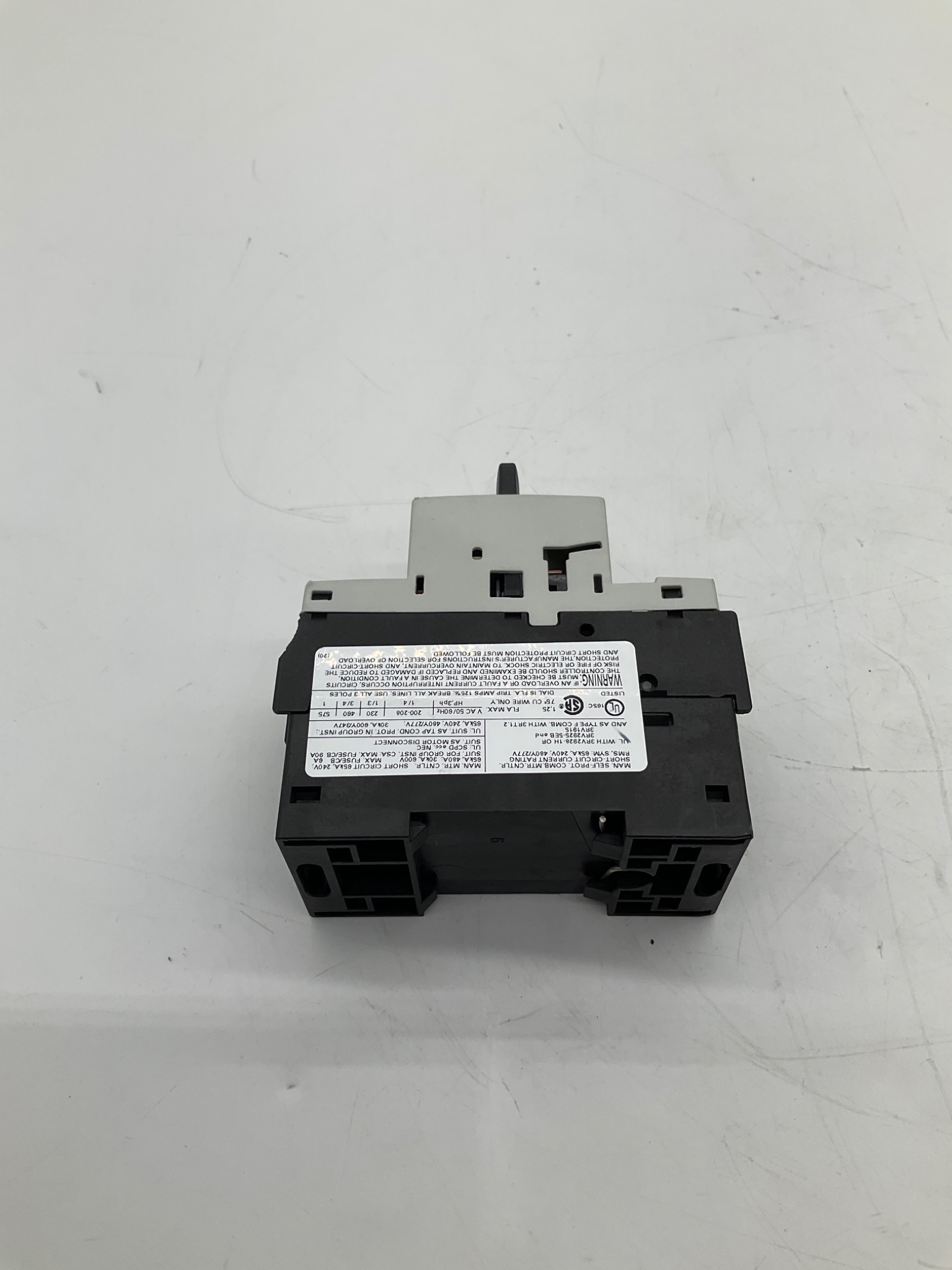 SIEMENS 3RV1021-0KA10 Motor Protection Circuit Breaker 0.9-1.25A USED 3