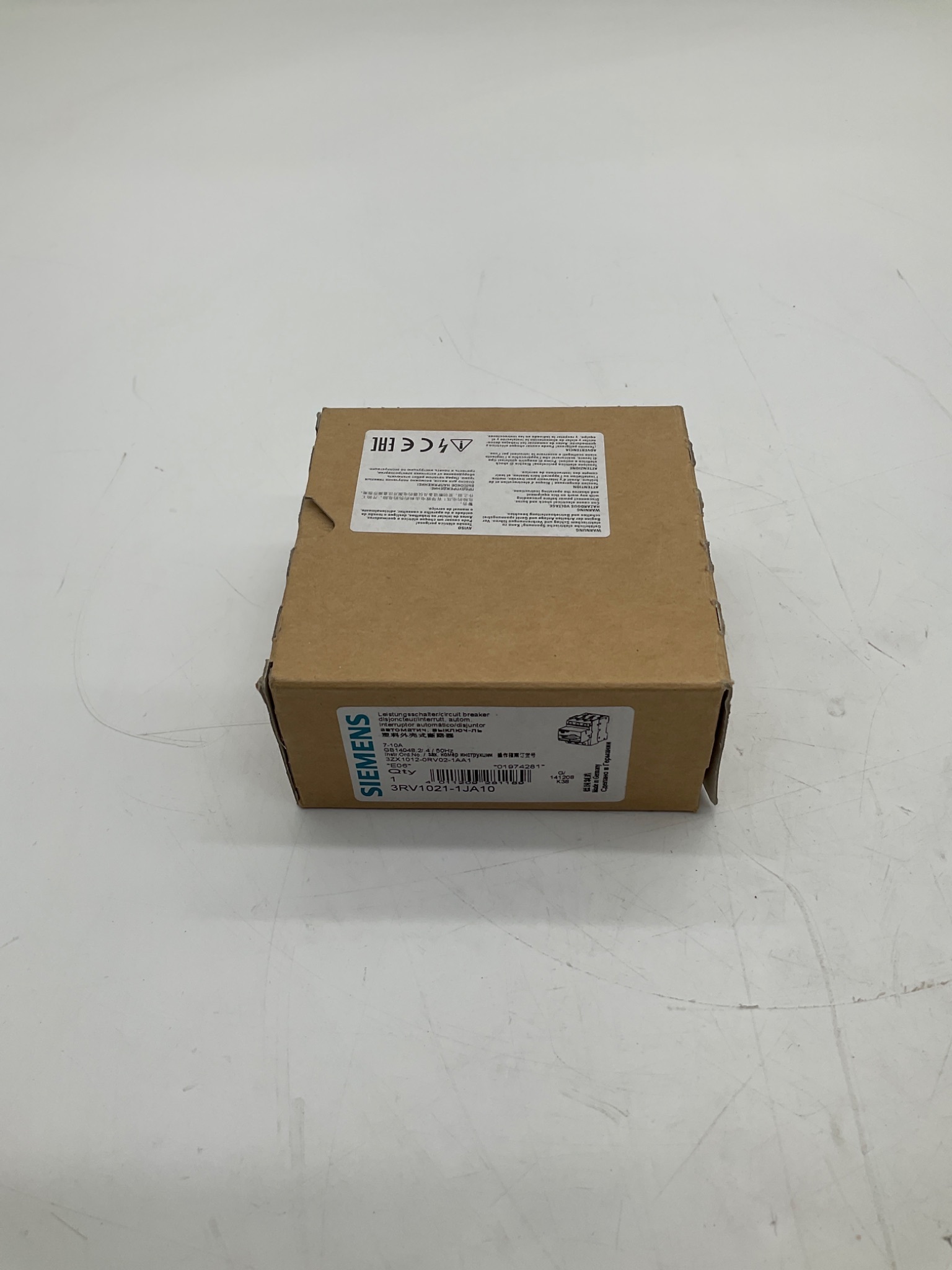 SIEMENS 3RV1021-1JA10 Motor Protection Circuit Breaker 7-10A NEW 2