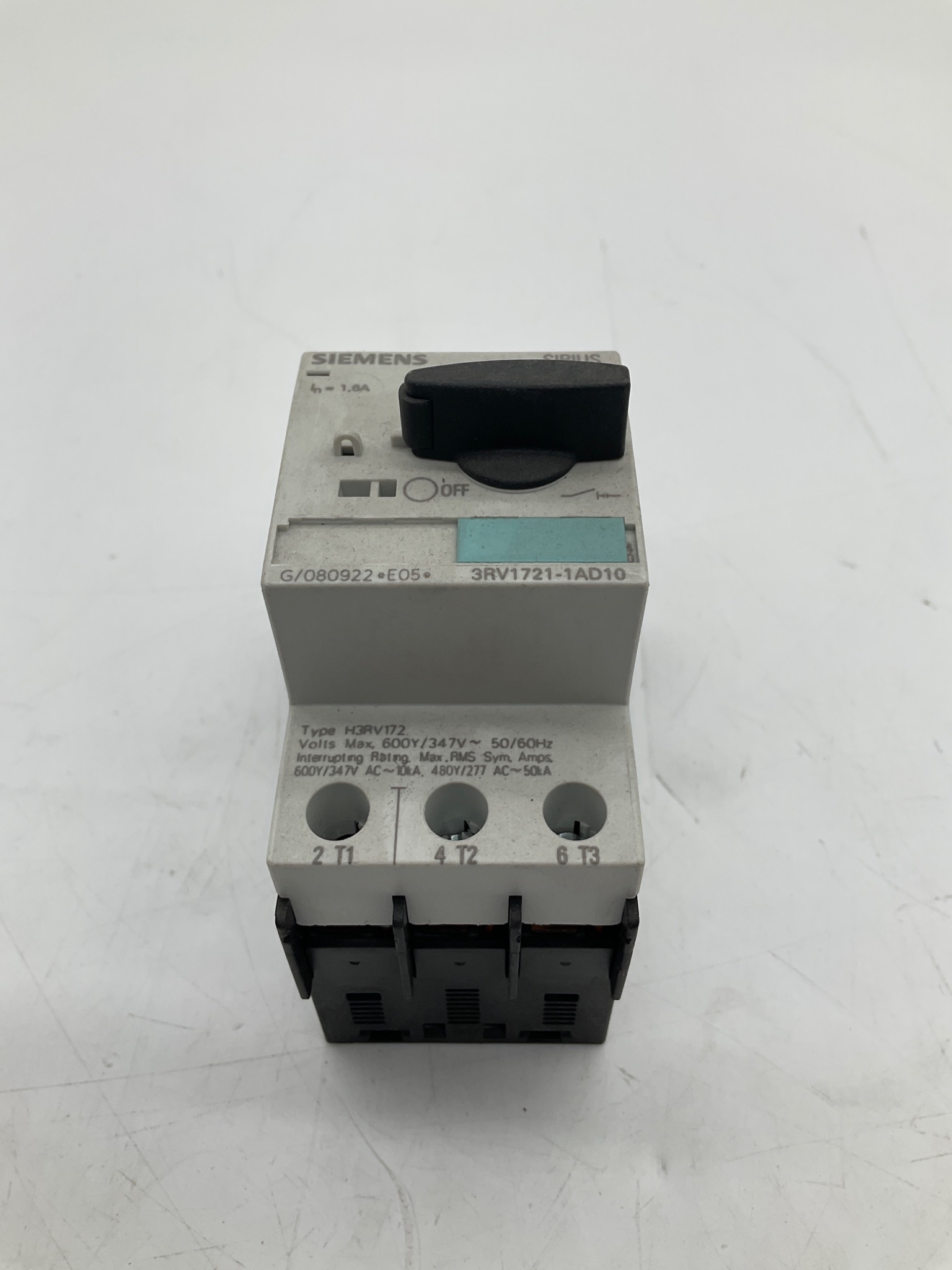 SIEMENS 3RV1721-1AD10 Manual Motor Starter Protector 1.0A USED 1
