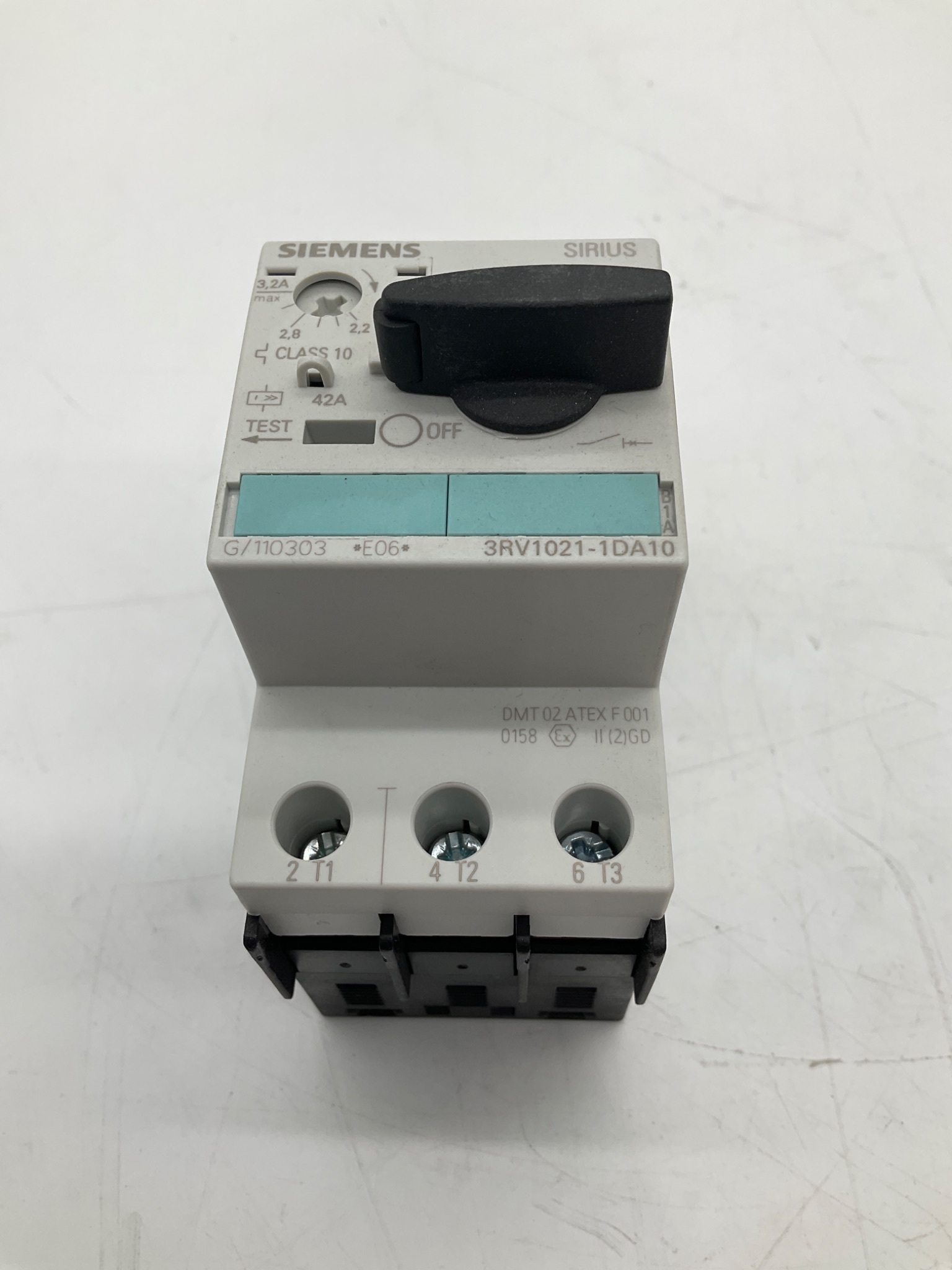 SIEMENS 3RV1021-1DA10 Motor Protection Circuit Breaker 2.2-3.2A USED 1