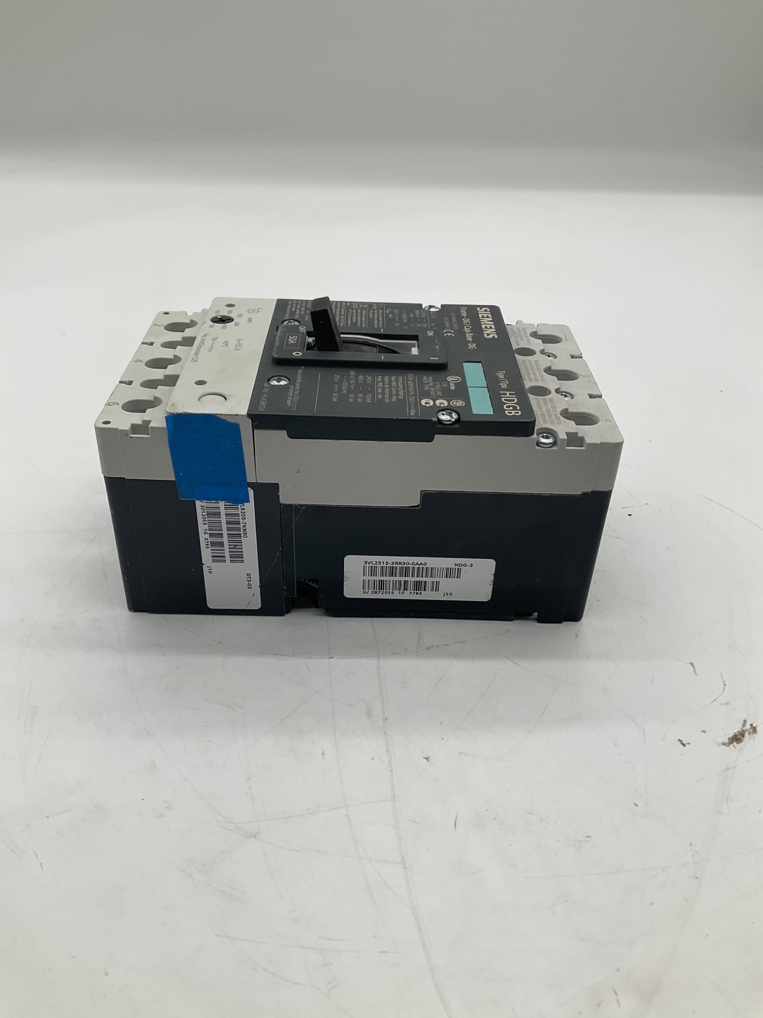 SIEMENS 3VL2515-3RR30-0AA0 HDGB Molded Case Circuit Breaker 50A 3 Pole USED 4
