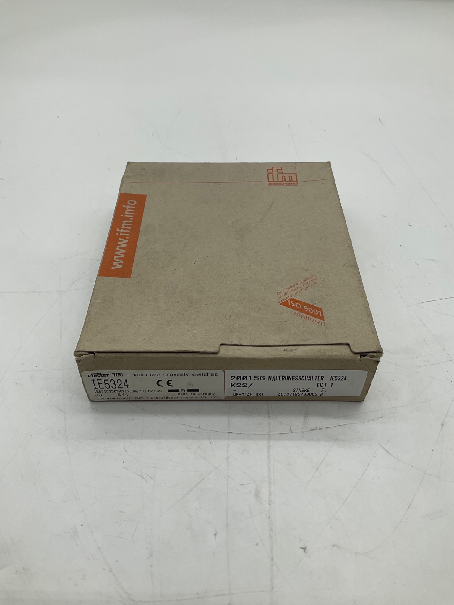 IFM IE5324 Inductive Proximity Sensor M8 x 1 2mm PNP NO NEW 1
