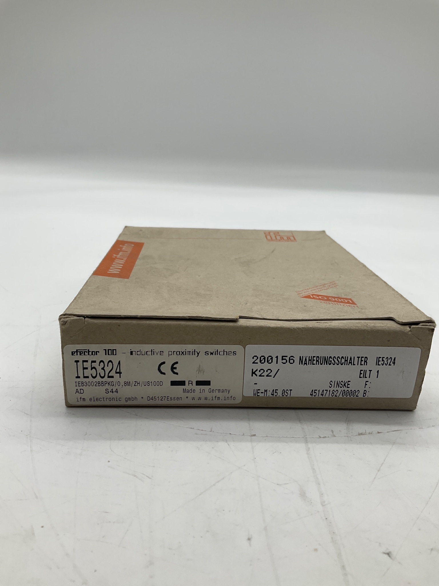 IFM IE5324 Inductive Proximity Sensor M8 x 1 2mm PNP NO NEW 2