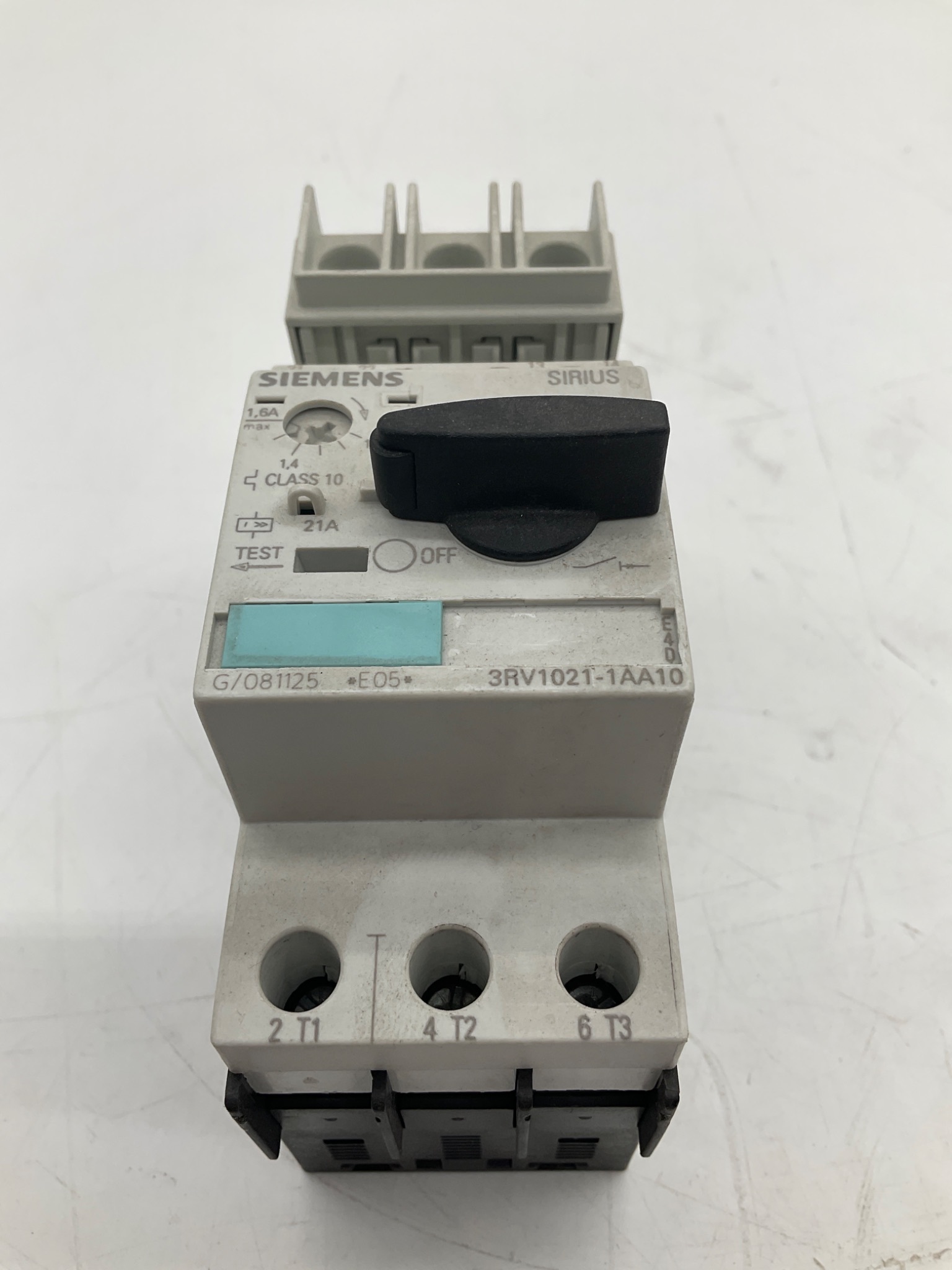 SIEMENS 3RV1021-1AA10 Motor Protection Circuit Breaker 1.4-1.6A USED 1