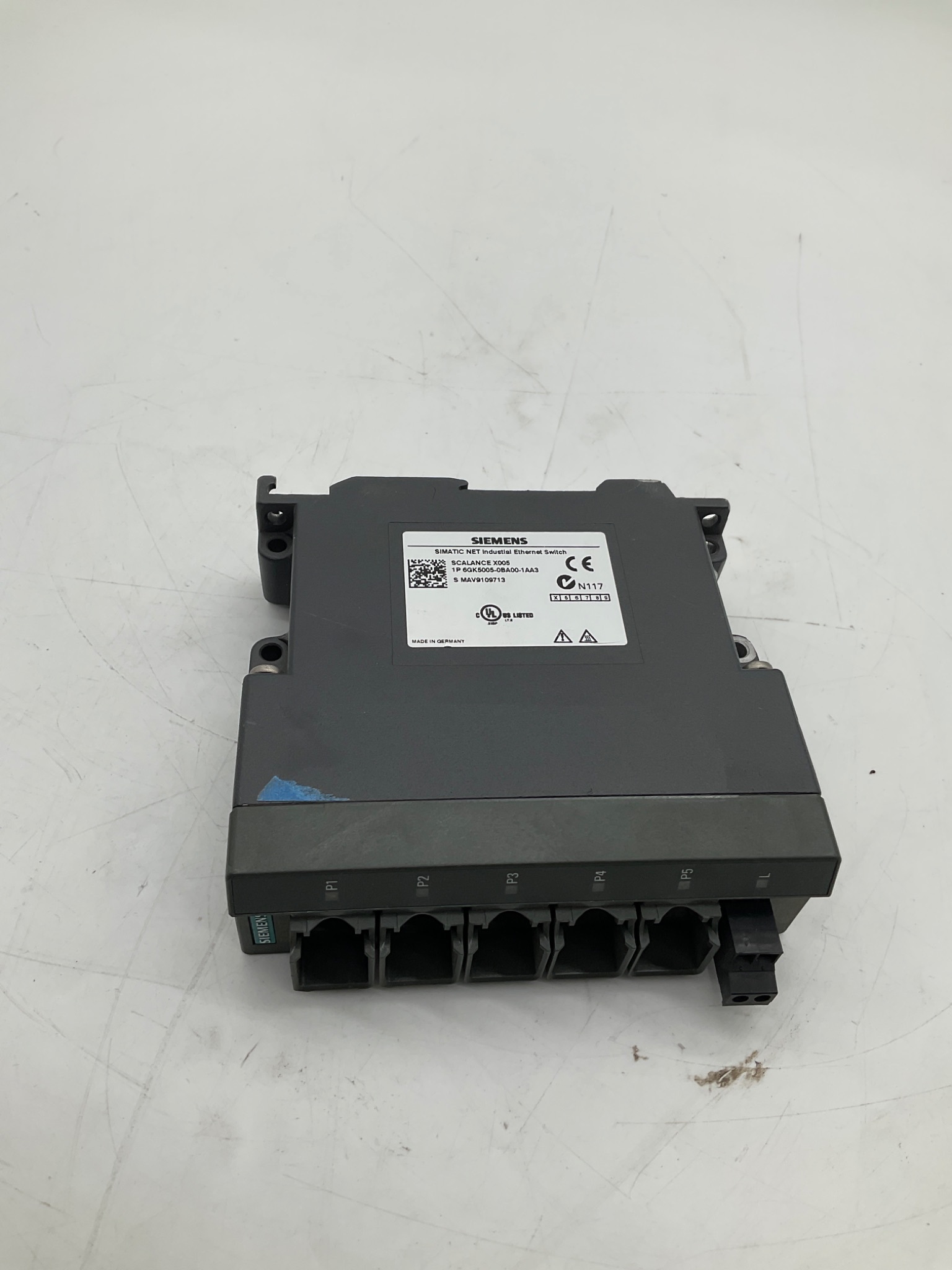 SIEMENS 6GK5005-0BA00-1AA3 SCALANCE X005 Unmanaged Ethernet Switch USED 0
