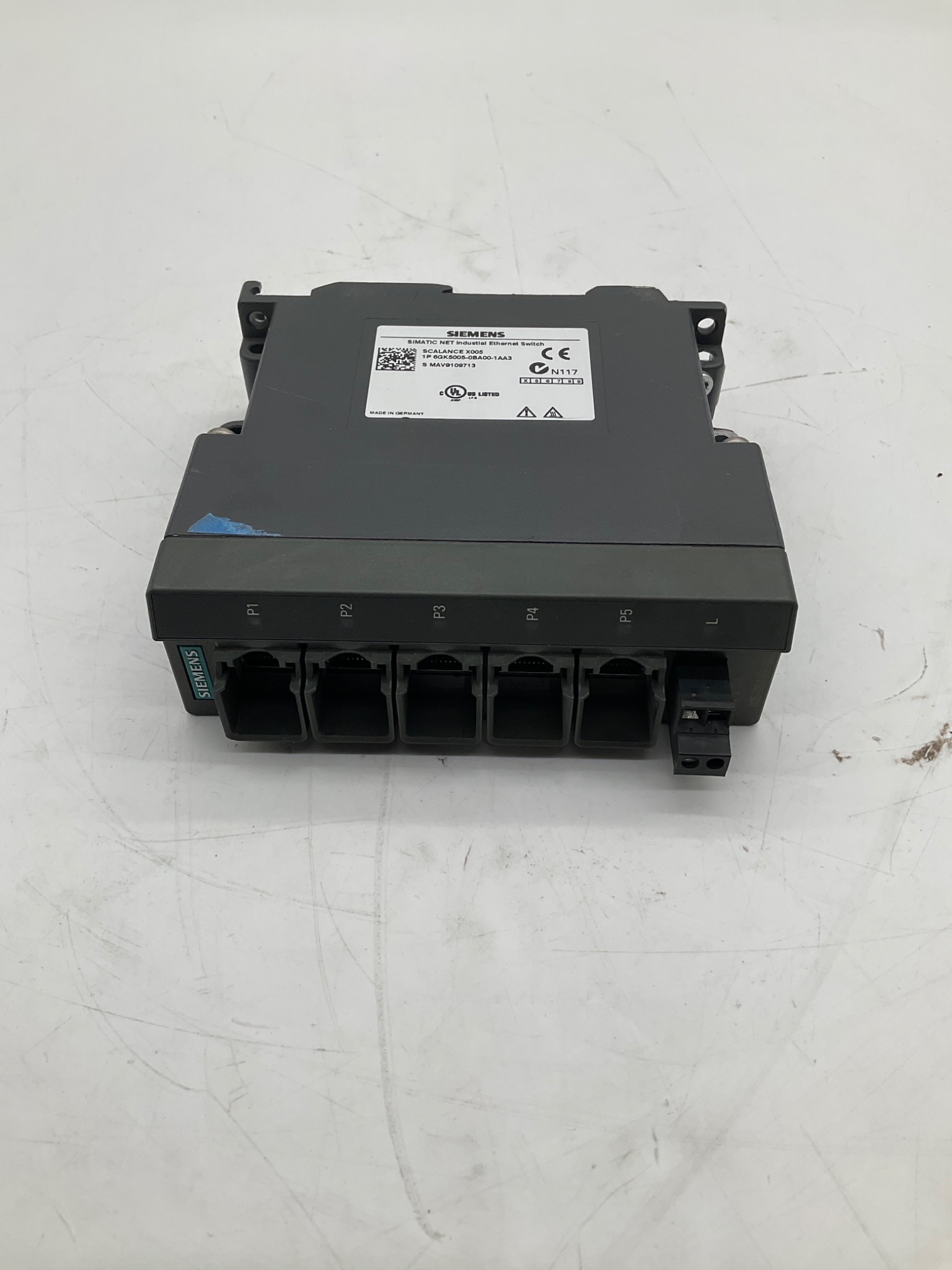 SIEMENS 6GK5005-0BA00-1AA3 SCALANCE X005 Unmanaged Ethernet Switch USED 1