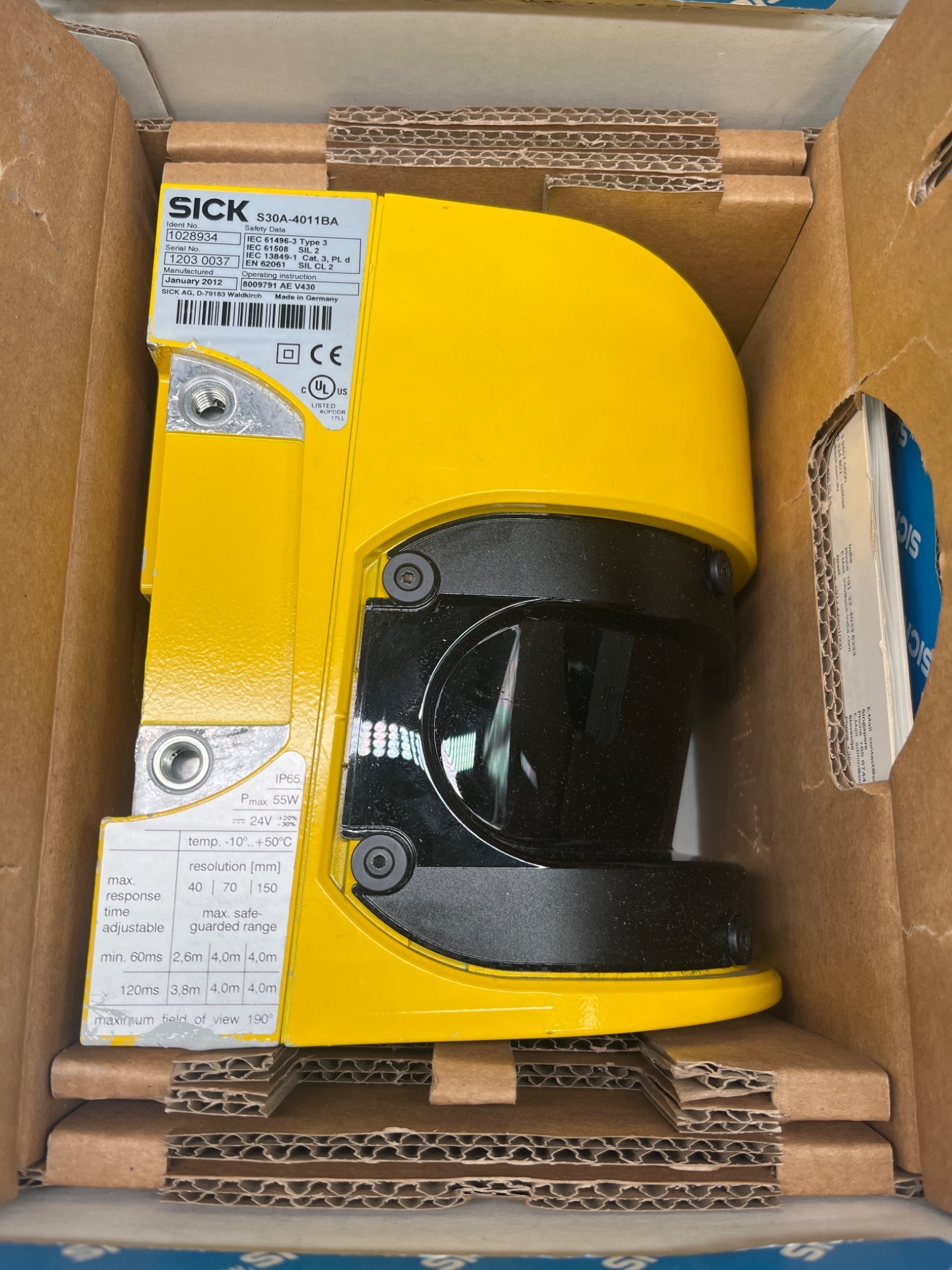 SICK S30A‑4011BA Safety Laser Scanner SIL2 PLd - USED 0