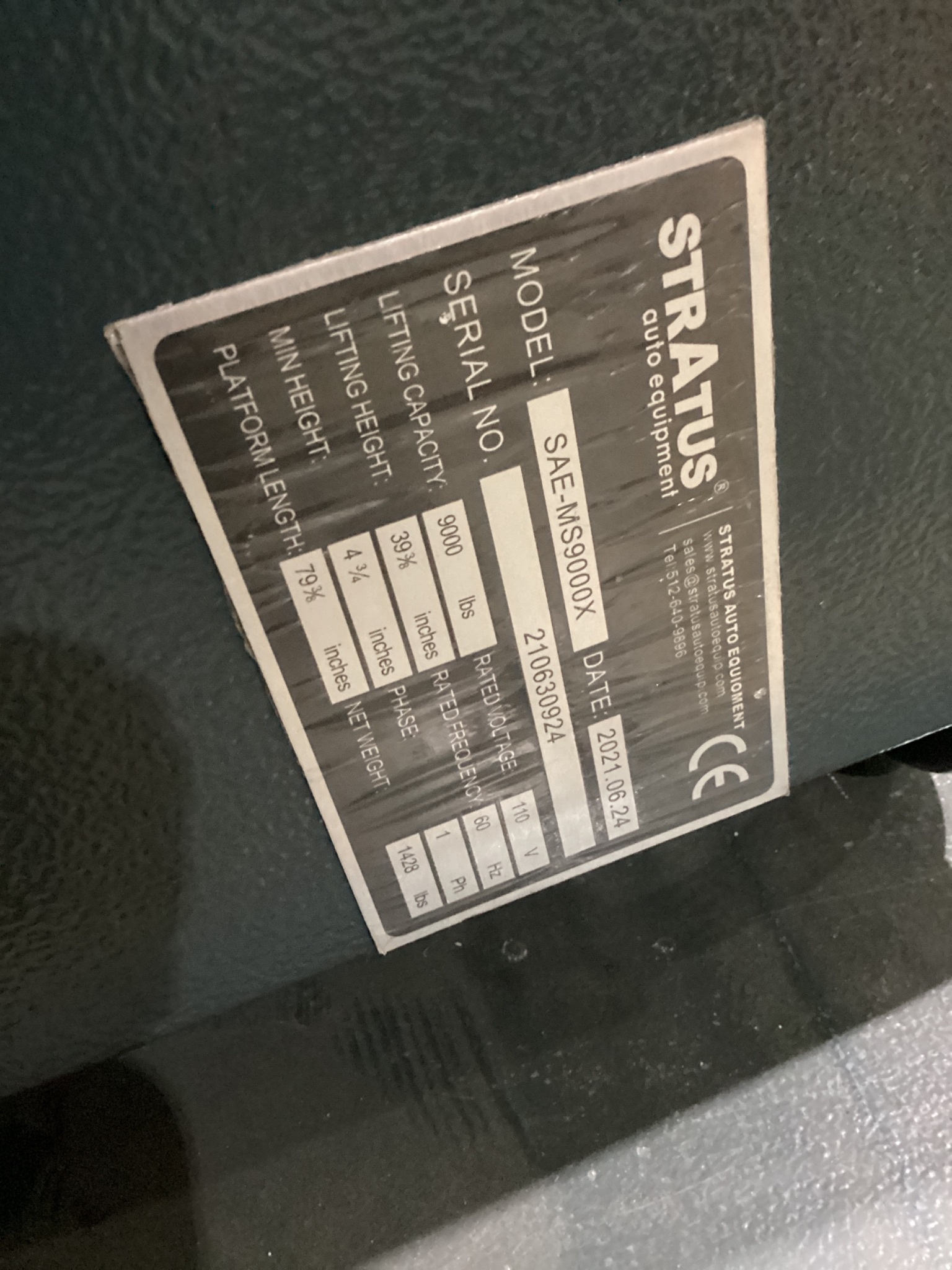 STRATUS SAE-MS9000X Mid-Rise Scissor Lift 9000 LB Capacity USED 4