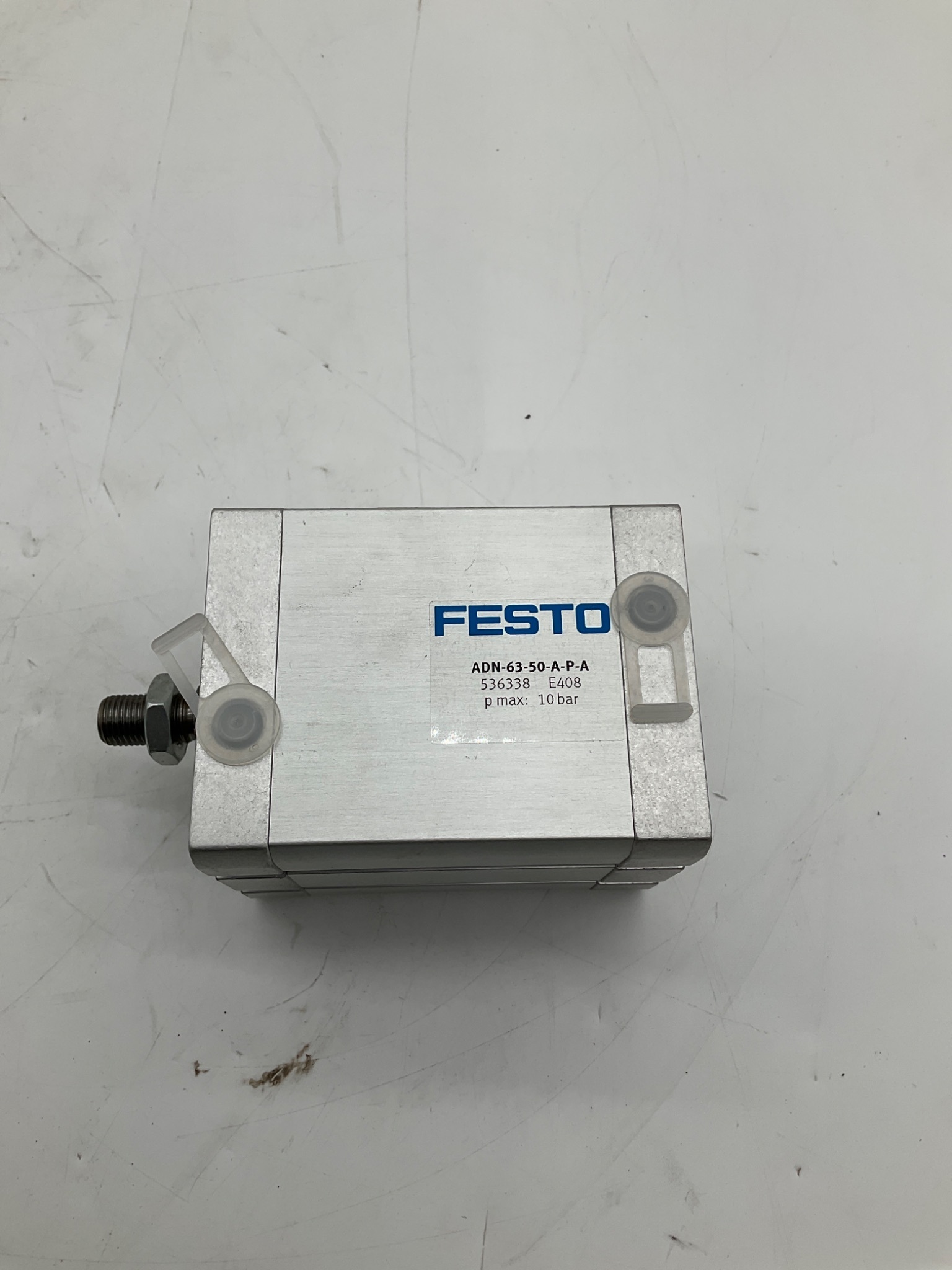 FESTO ADN-63-50-A-P-A Compact Pneumatic Cylinder 63mm Bore 50mm Stroke USED 0