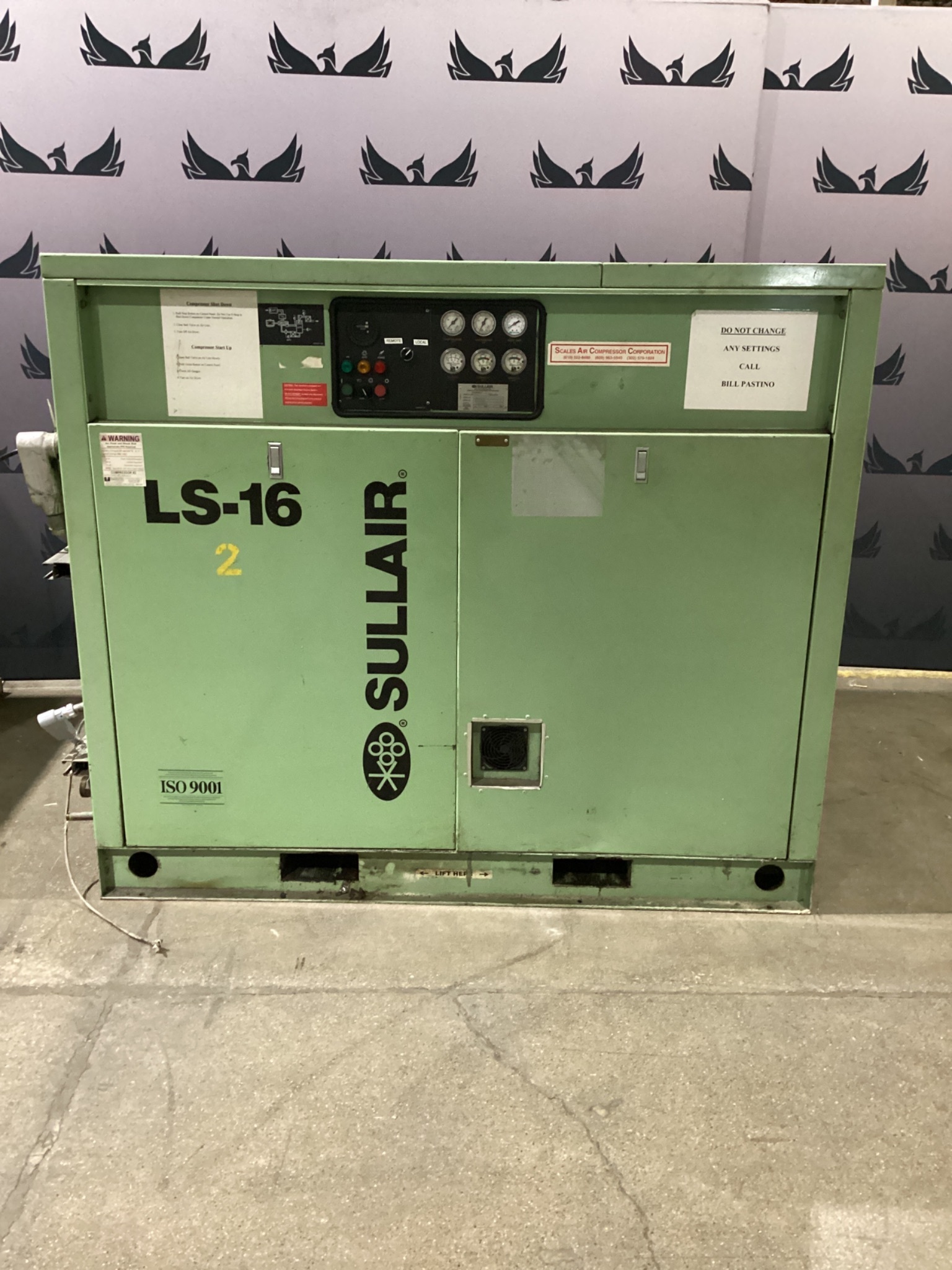 SULLAIR LS16-75AC Rotary Screw Air Compressor USED 0