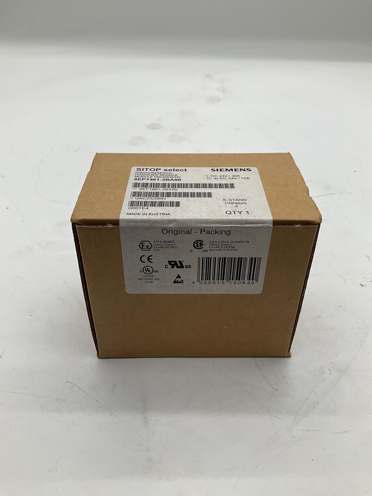 SIEMENS 6EP1961-2BA00 SITOP Select Diagnosis Module NEW 1