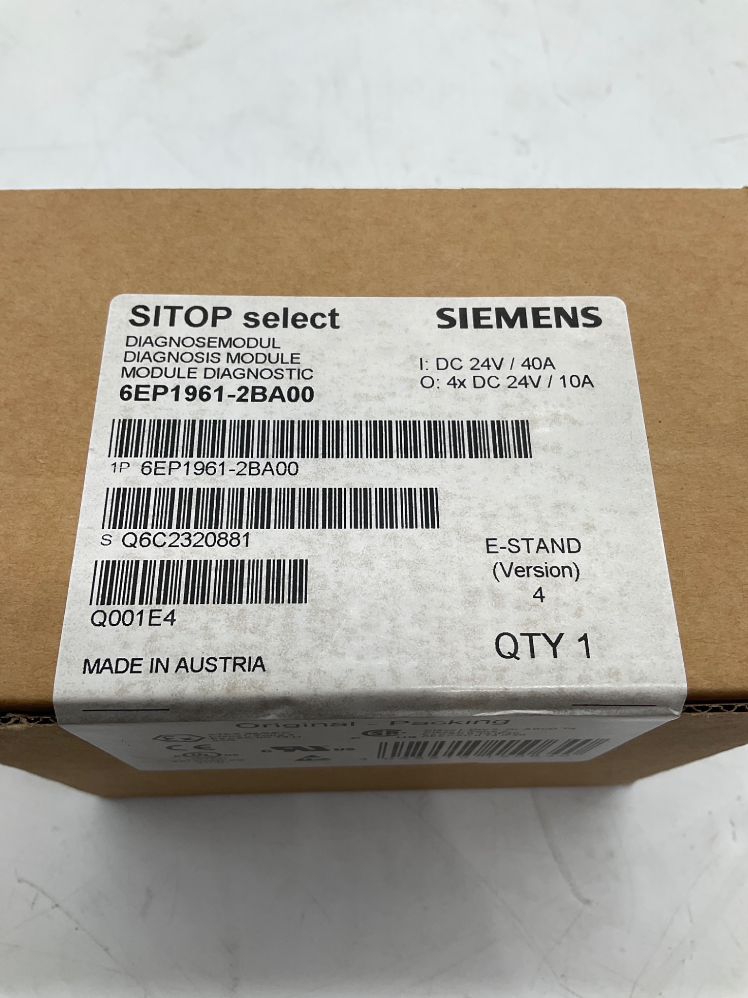 SIEMENS 6EP1961-2BA00 SITOP Select Diagnosis Module NEW 2