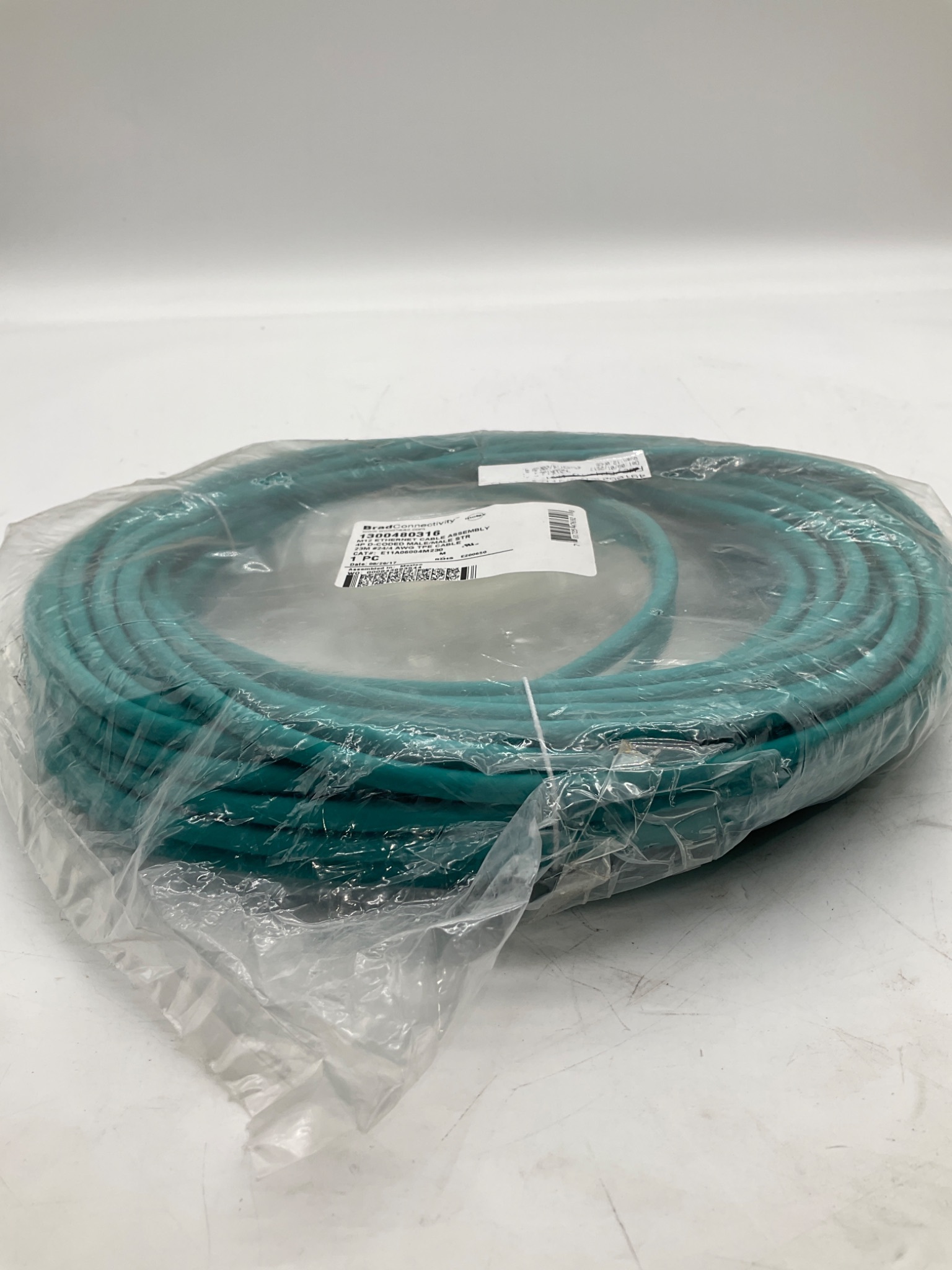 MOLEX 1300480316 M12 D-Coded Ethernet Cable 23M NEW 3