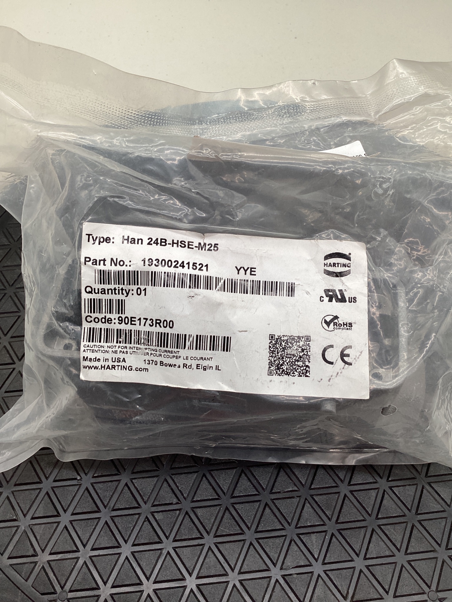 HARTING 19300241521 Han 24B-HSE-M25 Connector Hood NEW 1