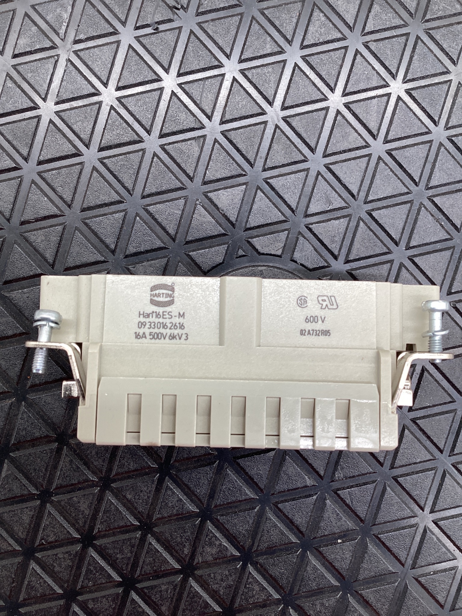 HARTING 09330162616 Han 16ES-M Heavy Duty Connector Insert USED 1
