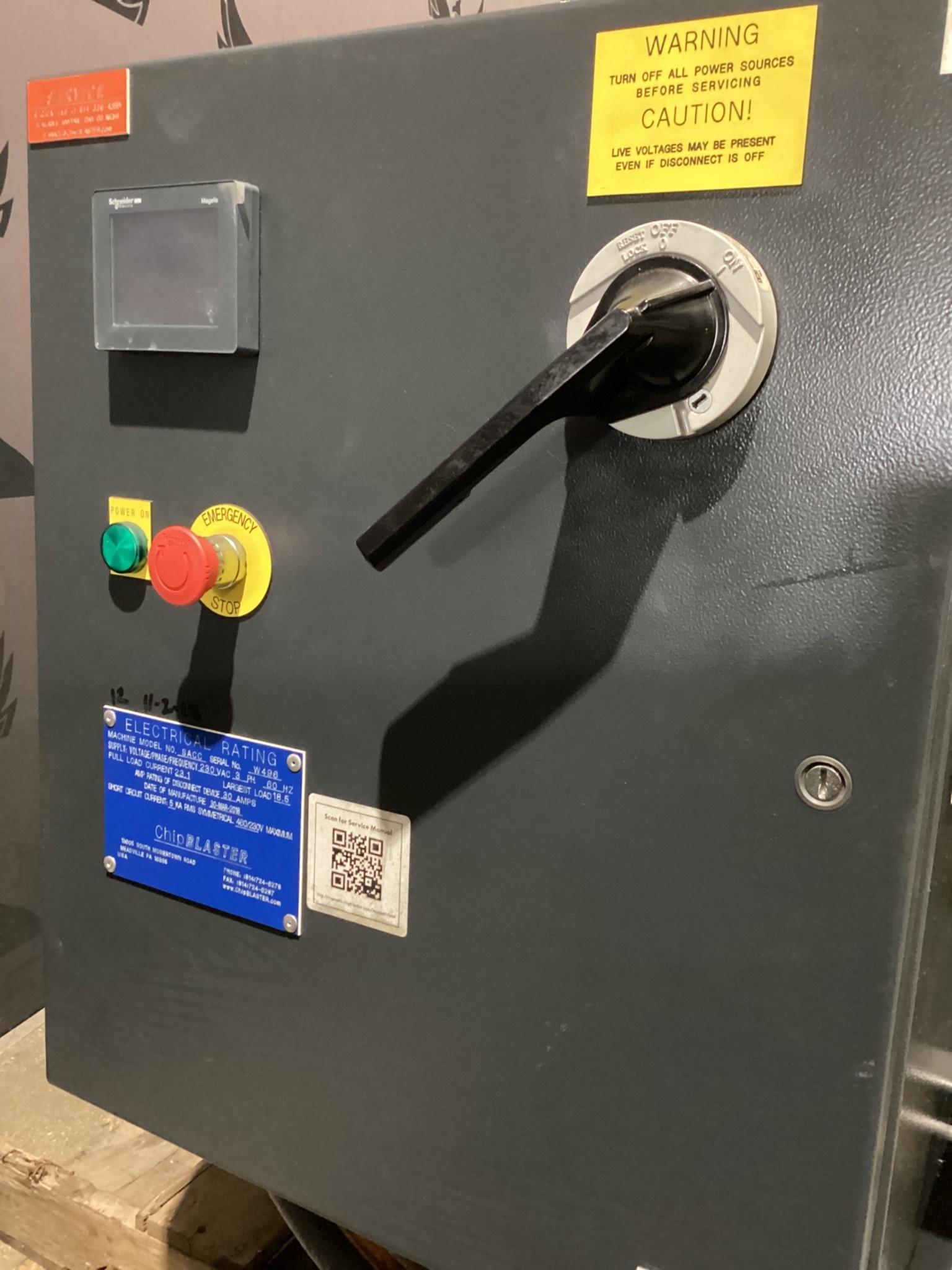CHIPBLASTER SACC Coolant Chiller System USED 2