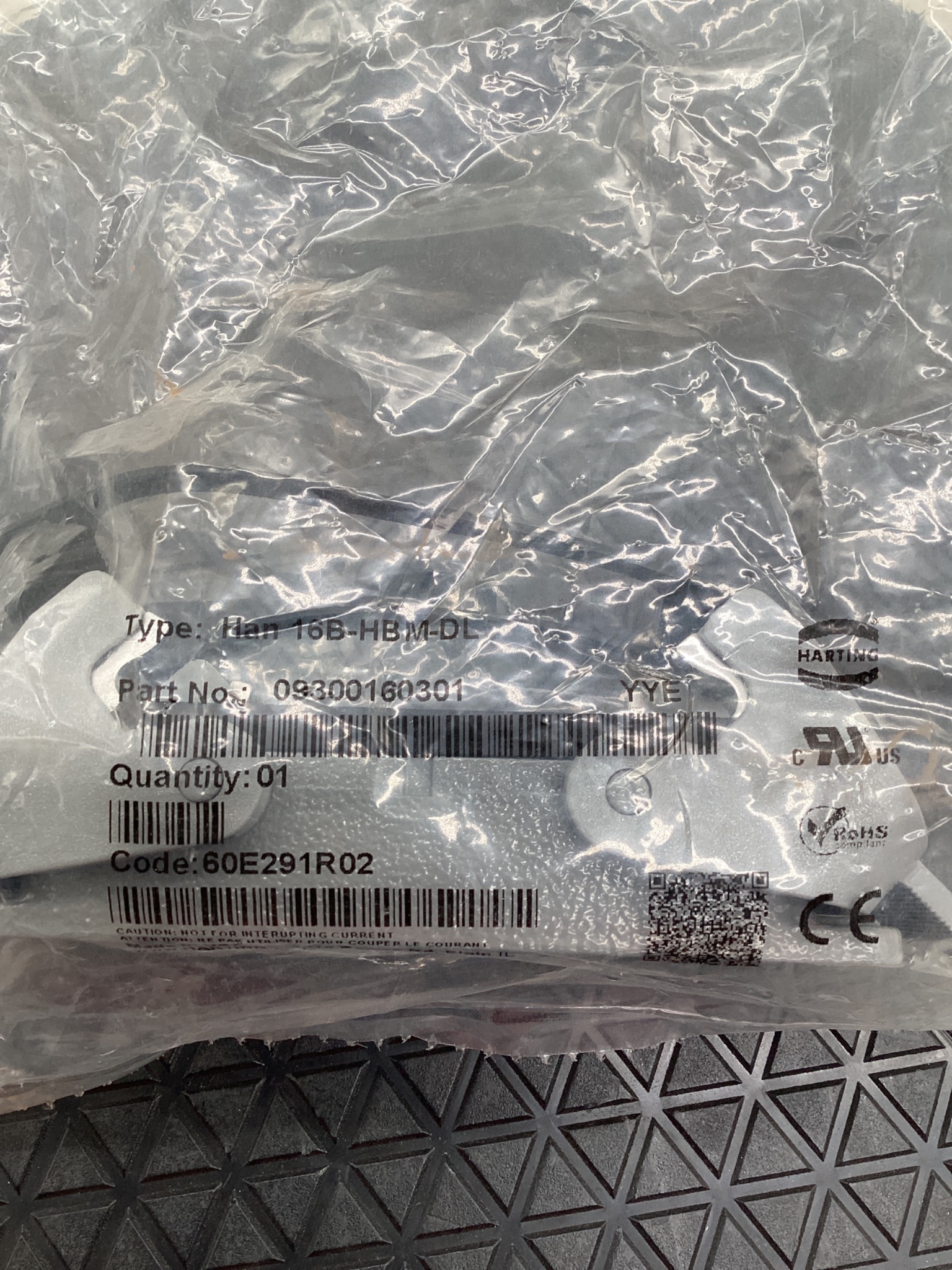 HARTING 09300160301 Han 16B-HBM-DL Surface Mount Housing NEW 1