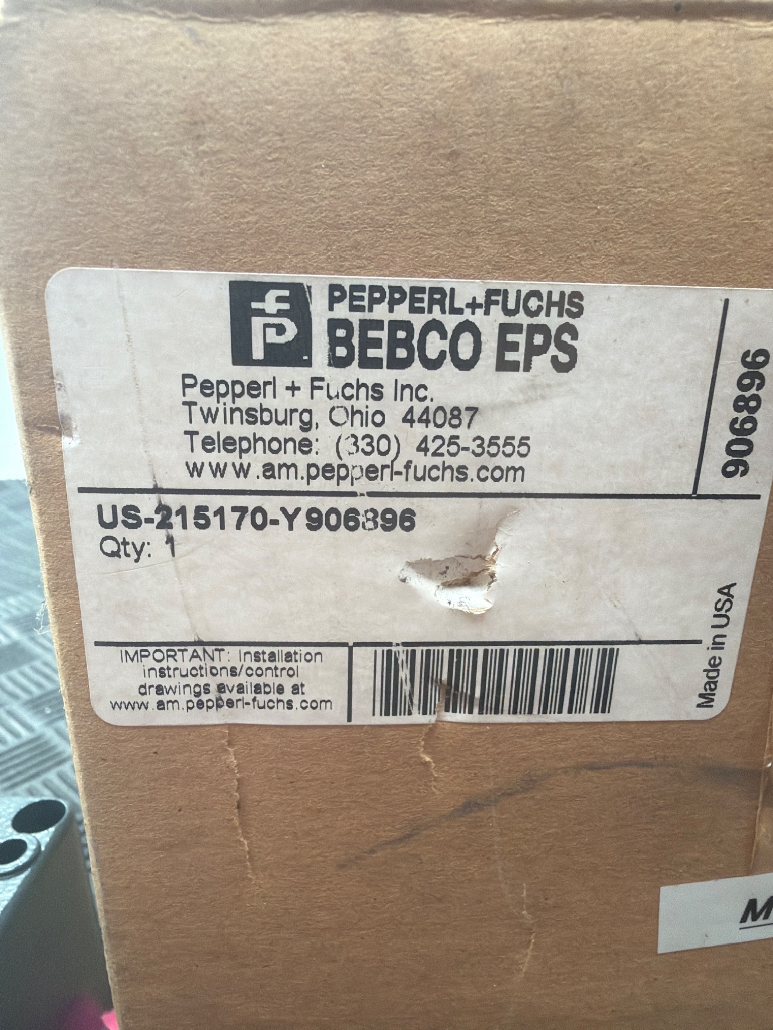 PEPPERL+FUCHS US‑215170‑Y906886 Hazardous Location Pressure Vent - NEW 0