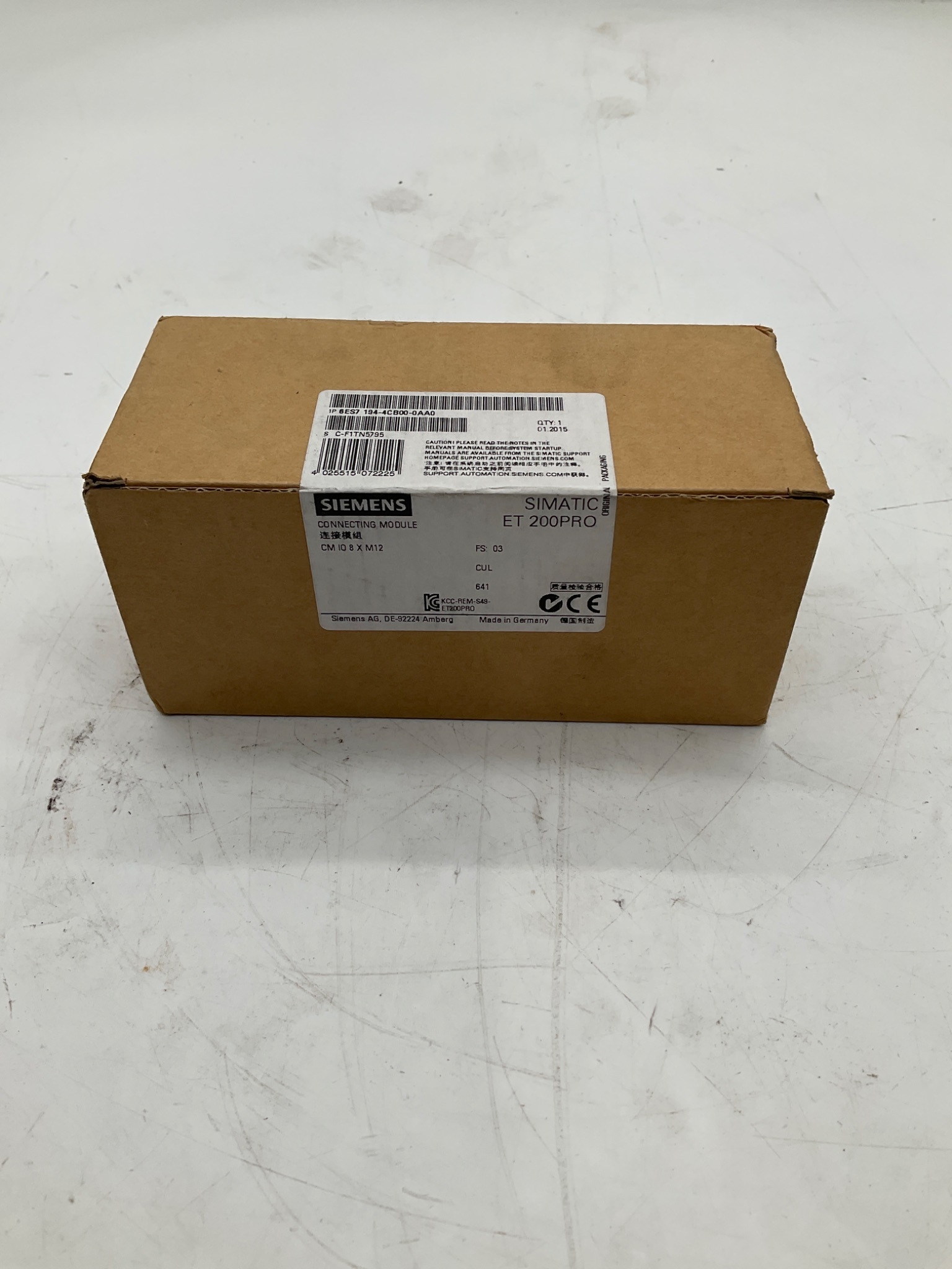 SIEMENS 6ES7 194-4CB00-0AA0 SIMATIC ET 200pro Connecting Module NEW 0