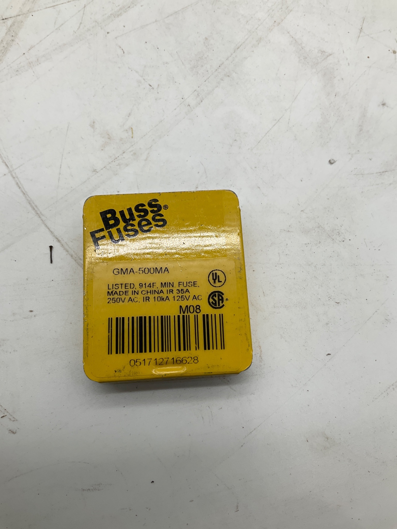 COOPER BUSSMANN GMA-500MA Glass Fuse NEW (50-Pack) 3