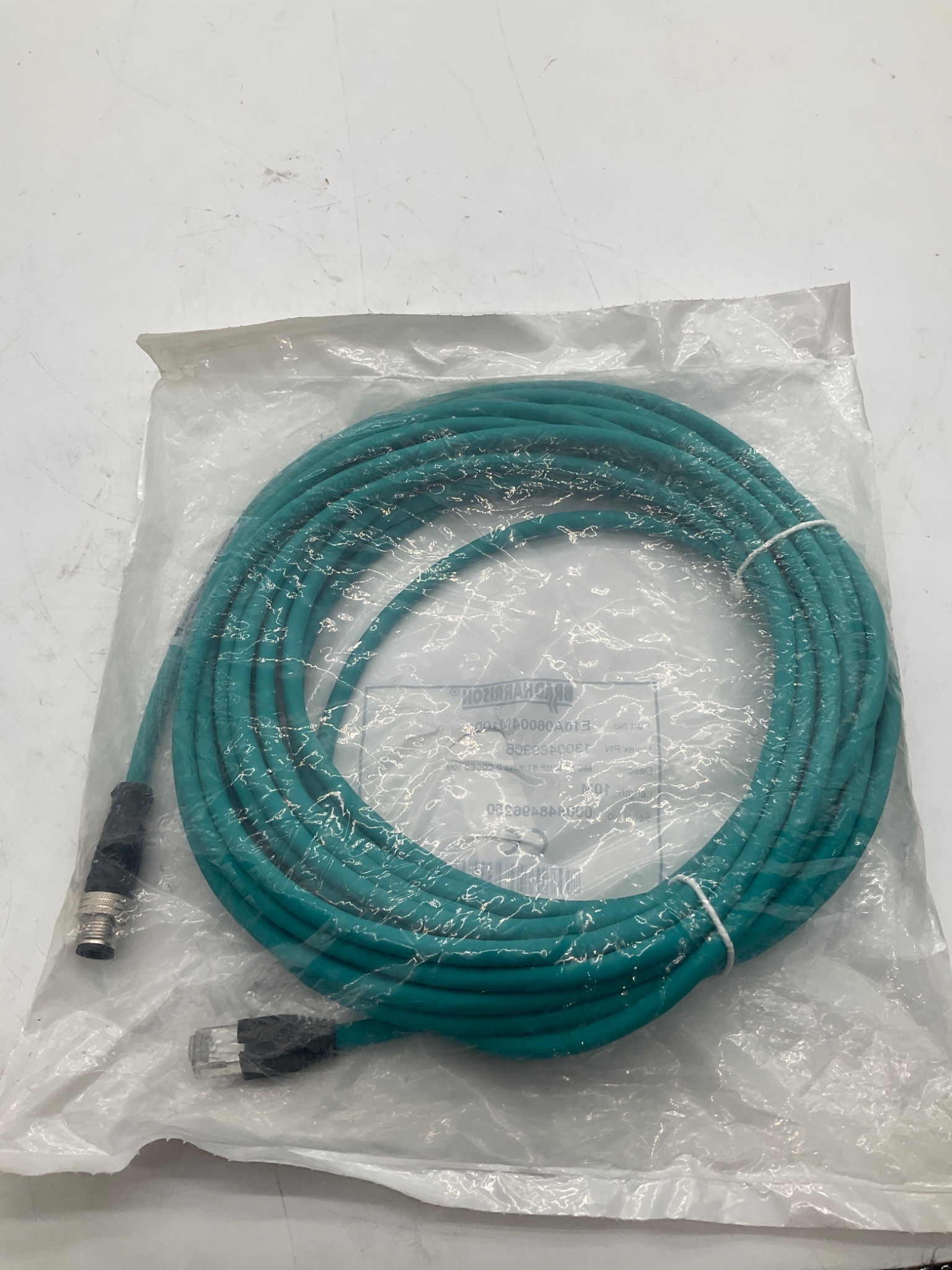 BRAD HARRISON E16A06004M100 M12 To RJ45 Ethernet Cordset 10M NEW 1