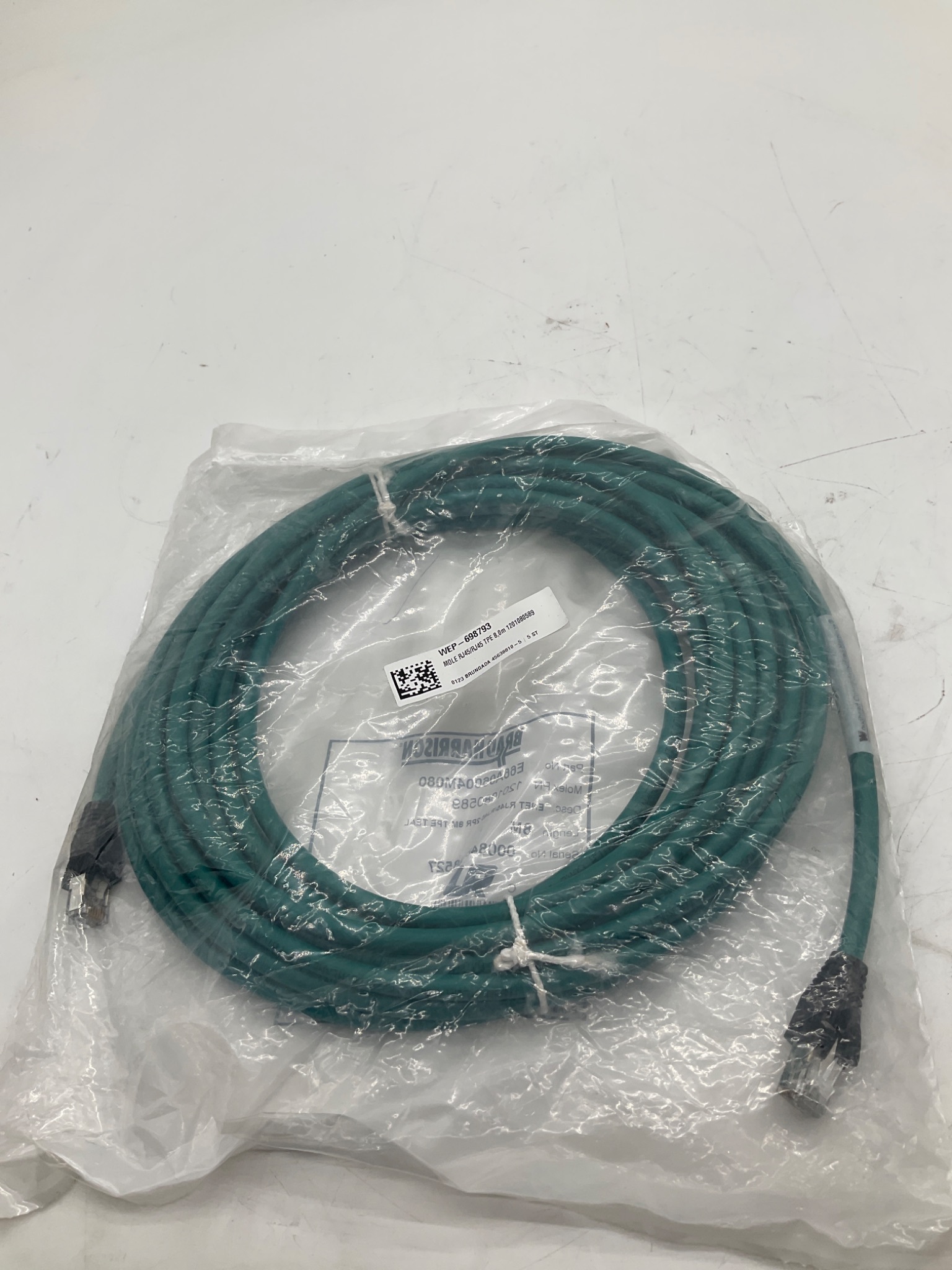 BRAD HARRISON E66A06004M080 RJ45 Ethernet Cable 8M NEW 2