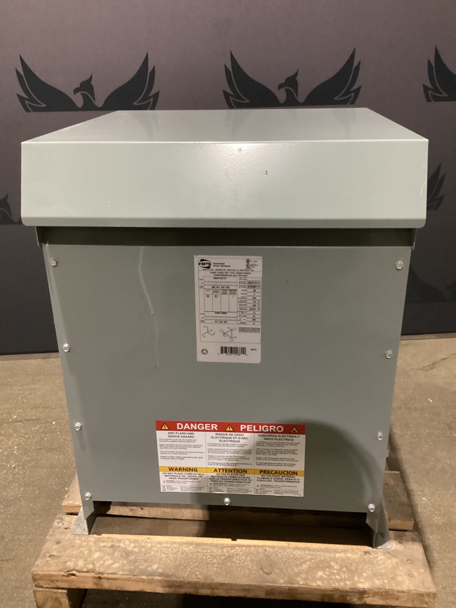 HPS 233871 30 kVA Three Phase Dry Type Transformer USED 0