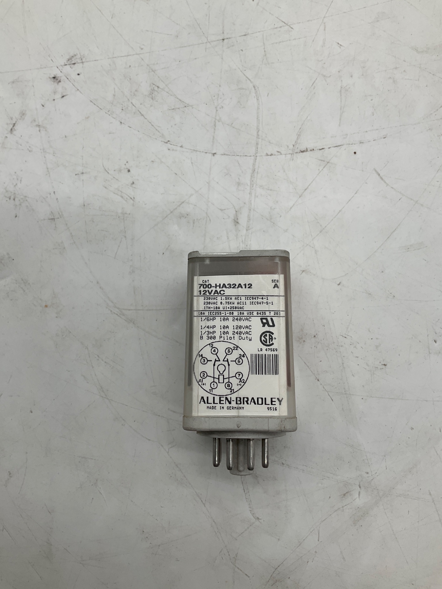 ALLEN-BRADLEY 700-HA32A12 General Purpose Relay 12VAC USED 1