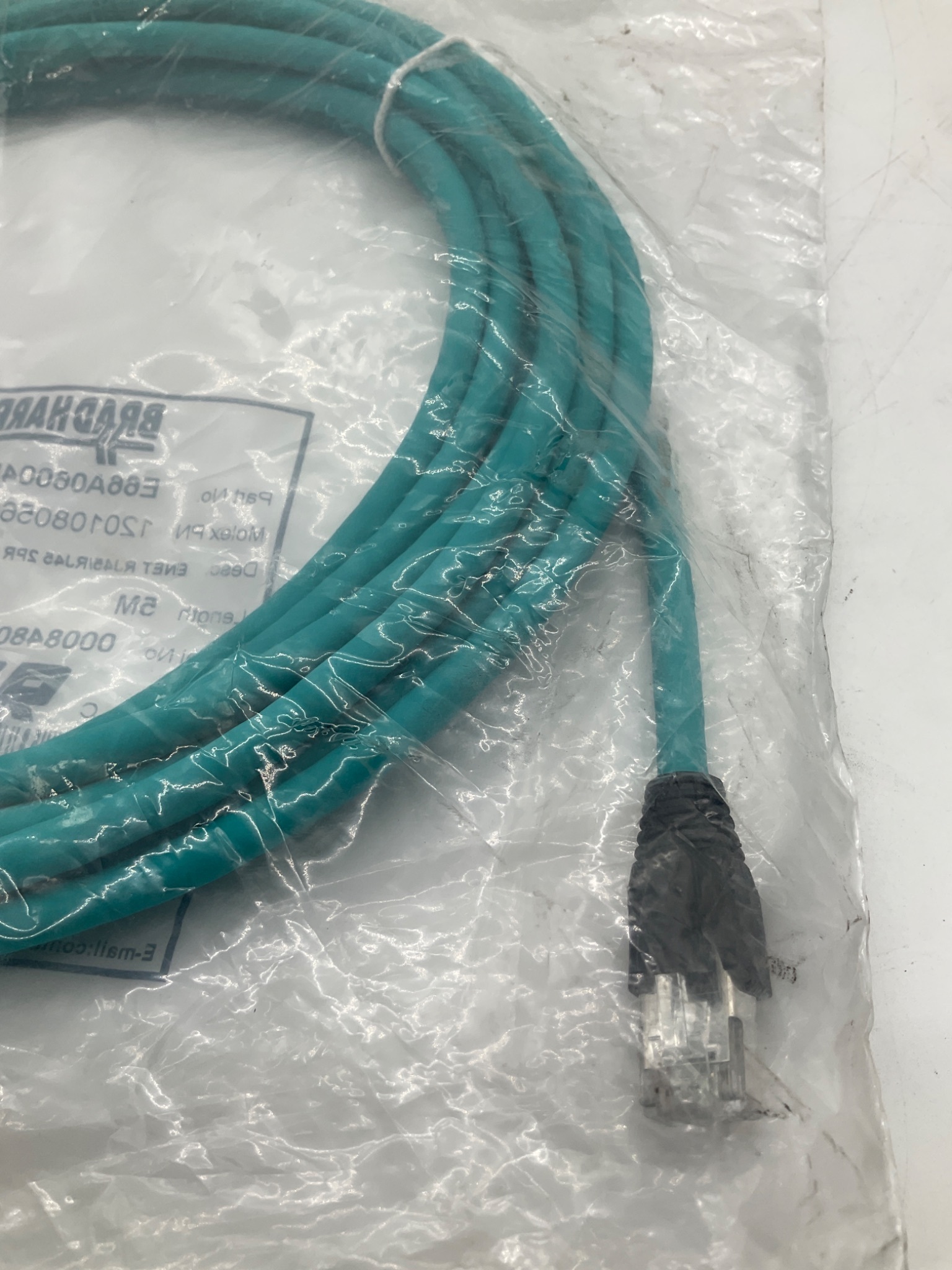 BRAD HARRISON E66A06004M050 RJ45 To RJ45 Ethernet Cordset 5M NEW 2