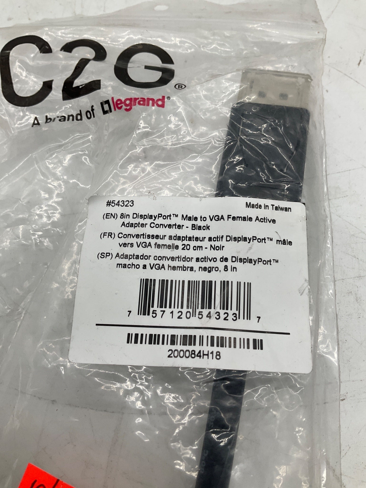 LEGRAND C2G 54323 DisplayPort to VGA Active Adapter Converter NEW 2
