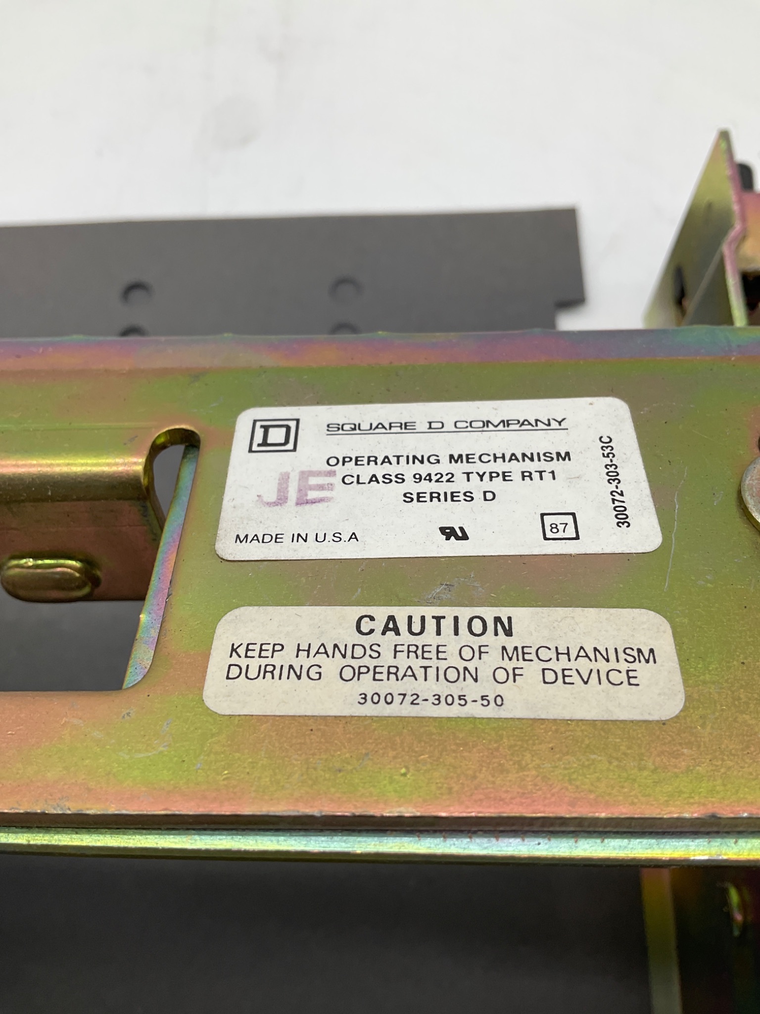 Square D 30072-303-53C Class 9422 Type RT1 Operating Mechanism NEW 1