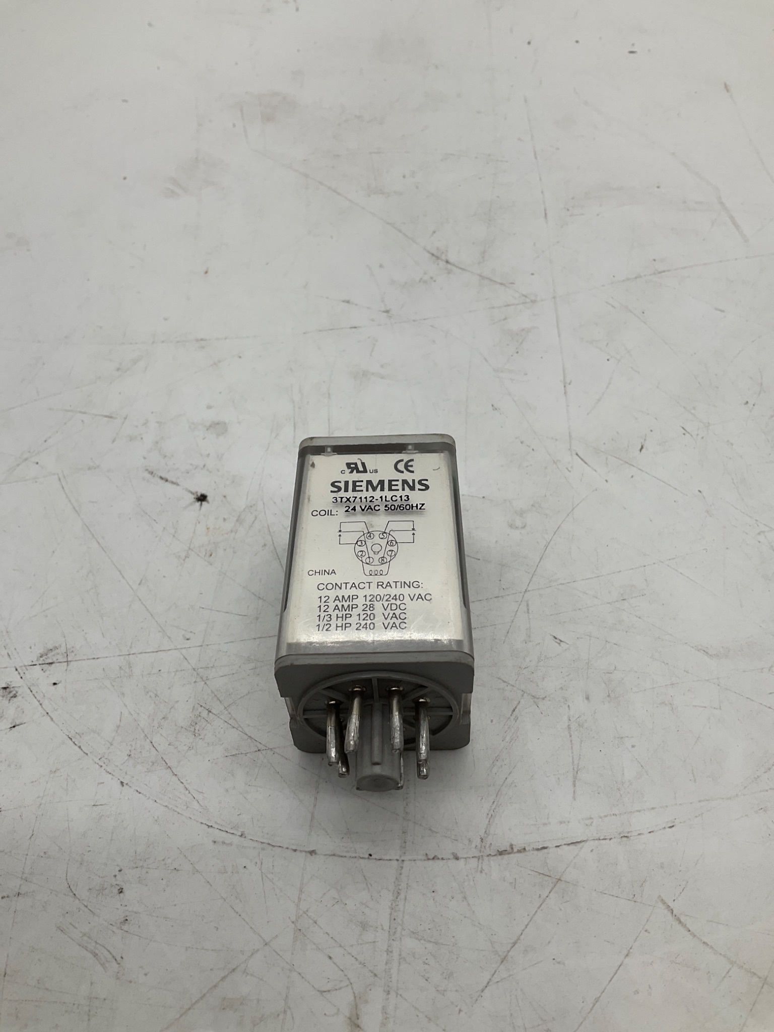 Siemens 3TX7112-1LC13 3PDT General Purpose Relay 24VAC USED 0