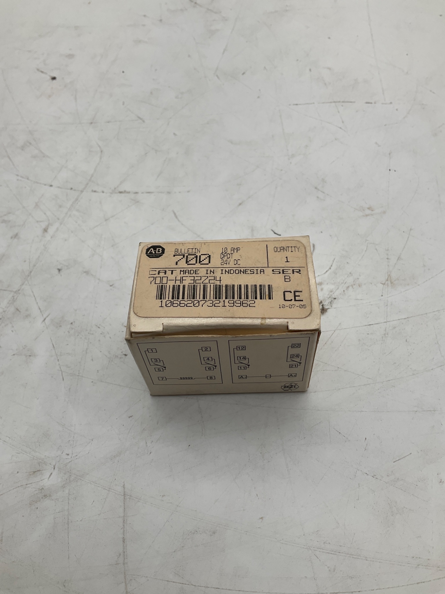 Allen-Bradley 700-HF32Z24 Type H DPDT Control Relay 24VDC 10A NEW 3