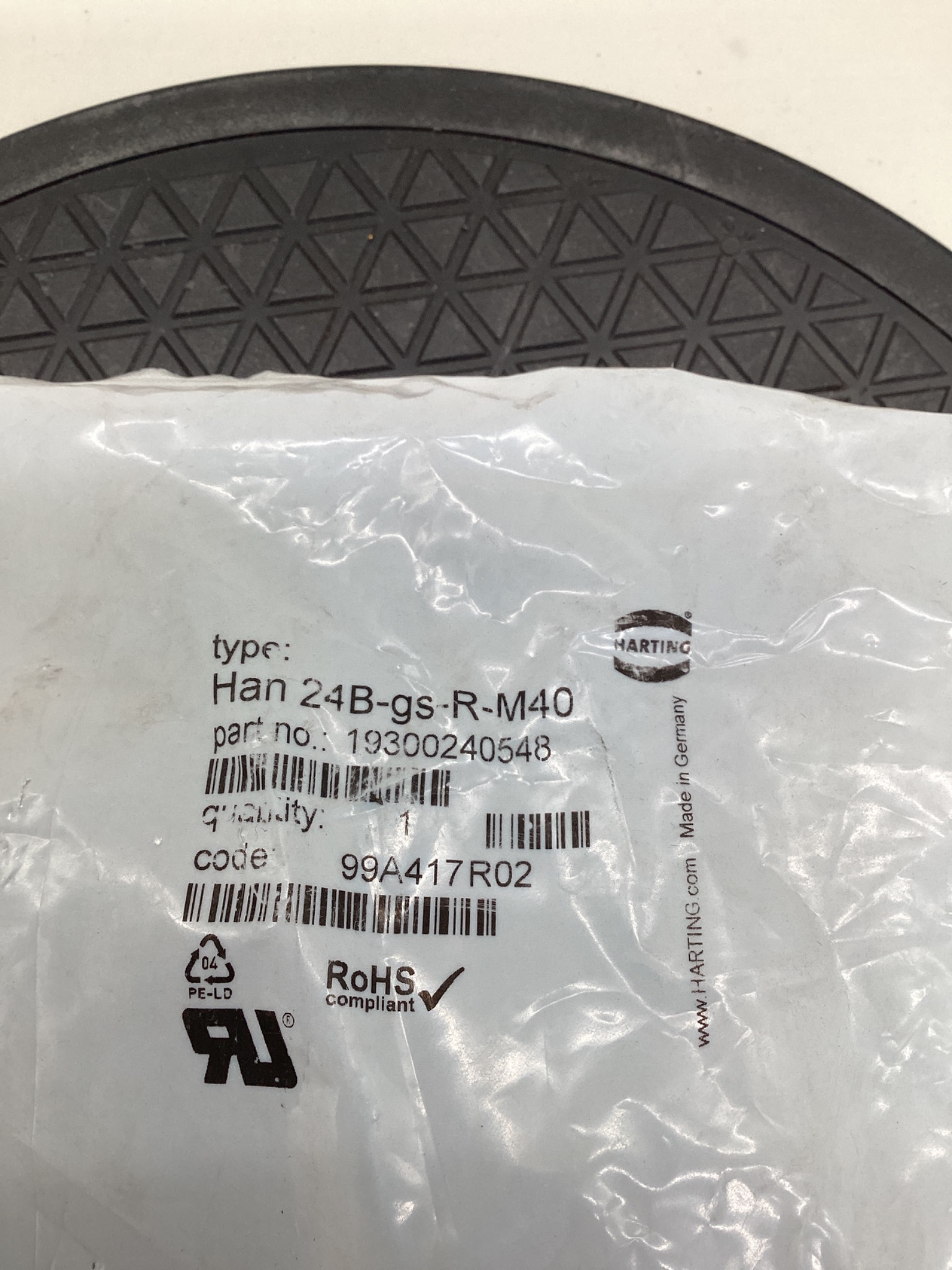 HARTING 19300240548 Han 24B M40 Rectangular Connector Housing NEW 1