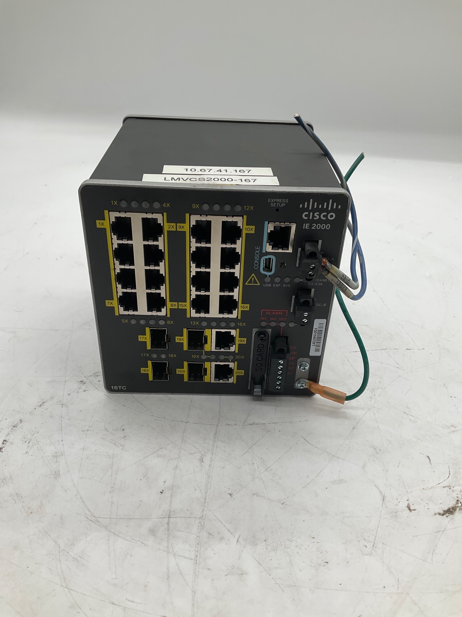 Cisco IE-2000-16TC-B V01 Industrial Ethernet Switch 16-Port USED 0