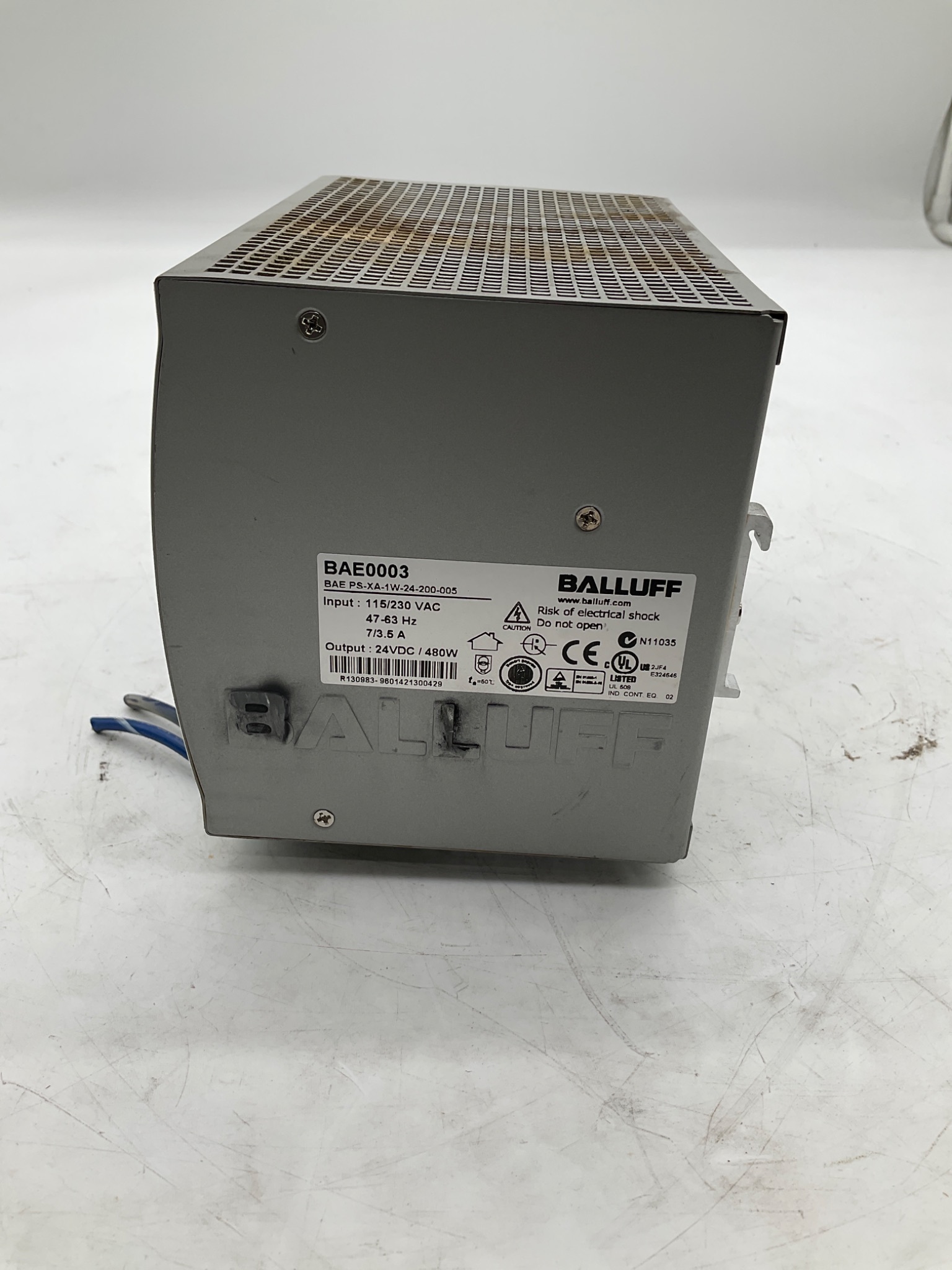 Balluff BAE0003 BAE PS-XA-1W-24-200-005 24VDC 20A Power Supply USED 4