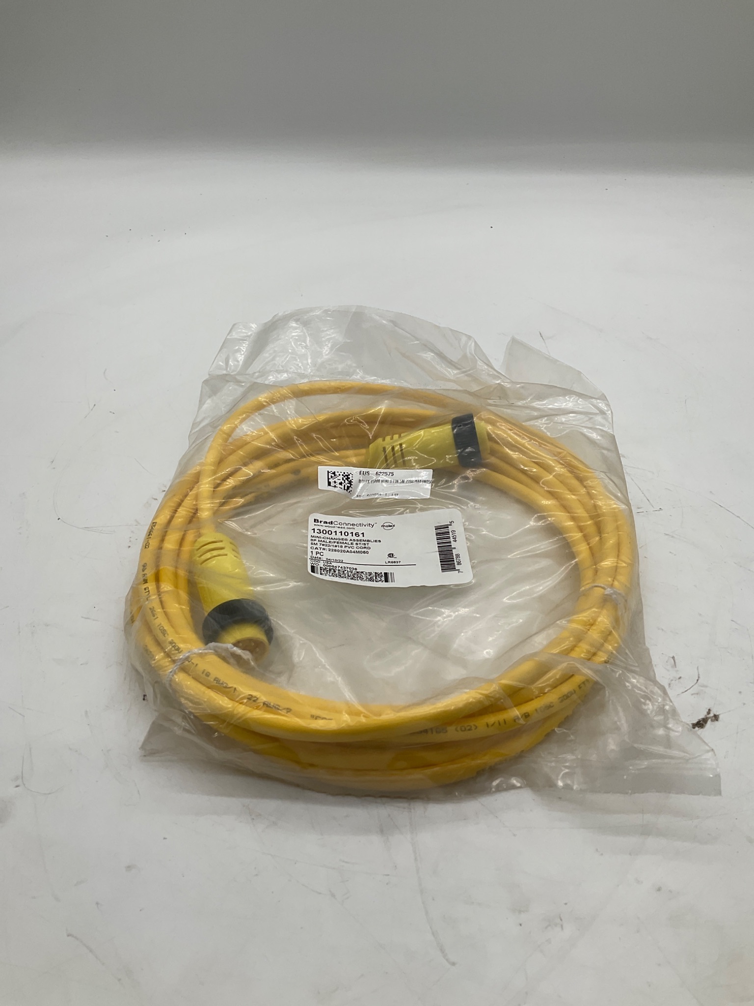 Brad Connectivity 1300110161 Mini-Change 8-Pole Male/Female 5M Cordset NEW 0