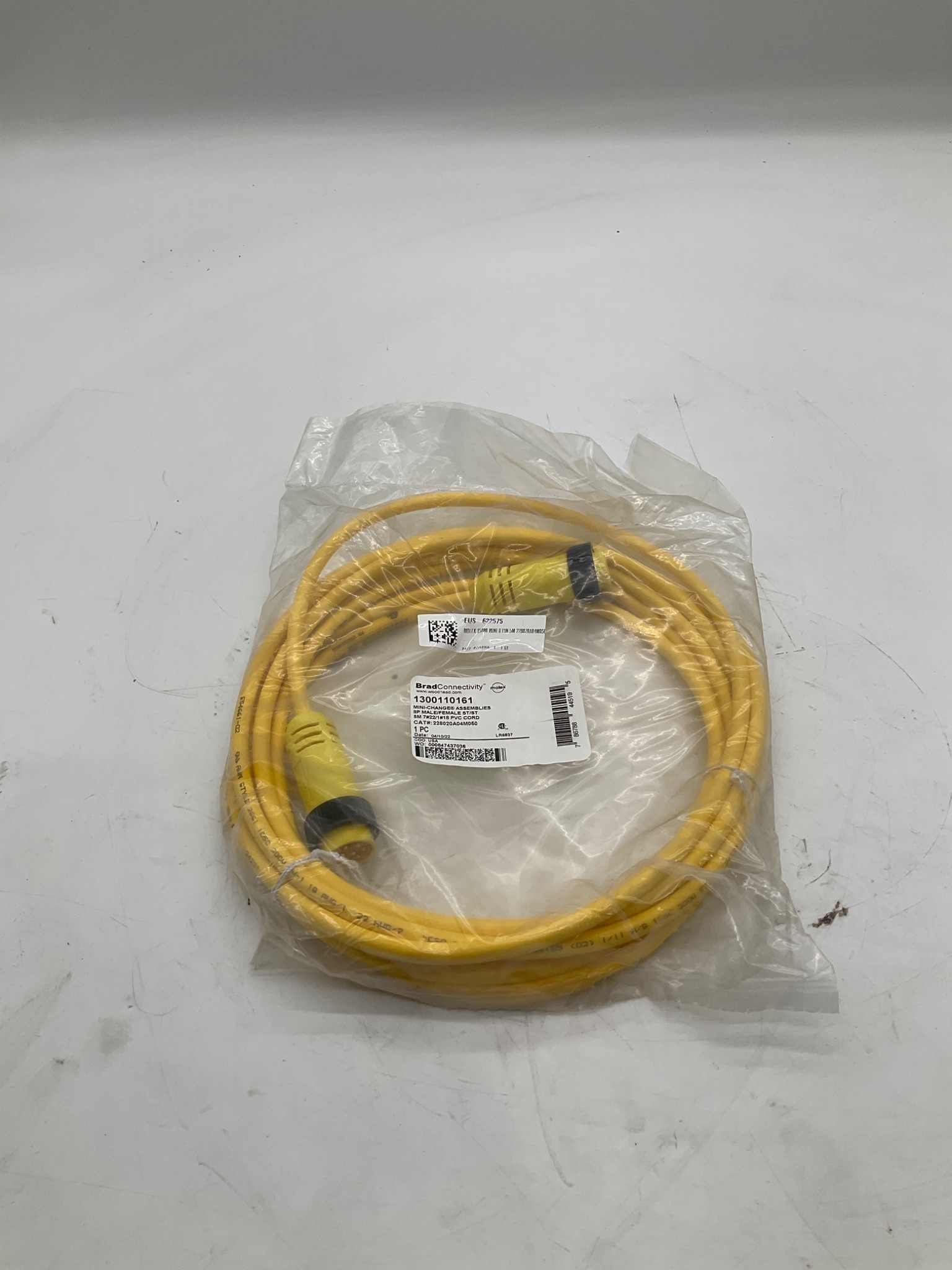 Brad Connectivity 1300110161 Mini-Change 8-Pole Male/Female 5M Cordset NEW 2