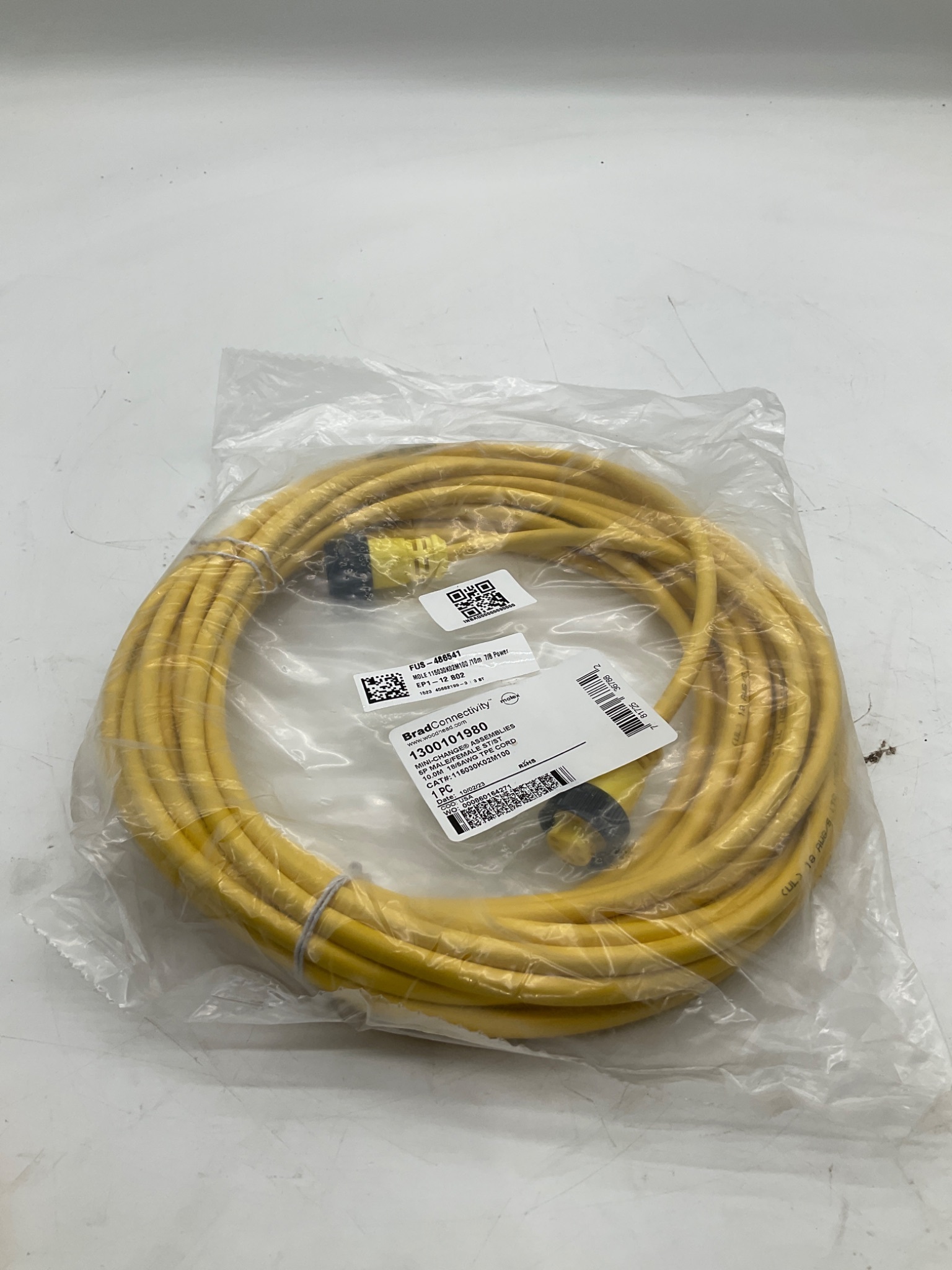 Brad Connectivity 1300101980 Mini-Change 5-Pole Male/Female 10M Cordset NEW 0