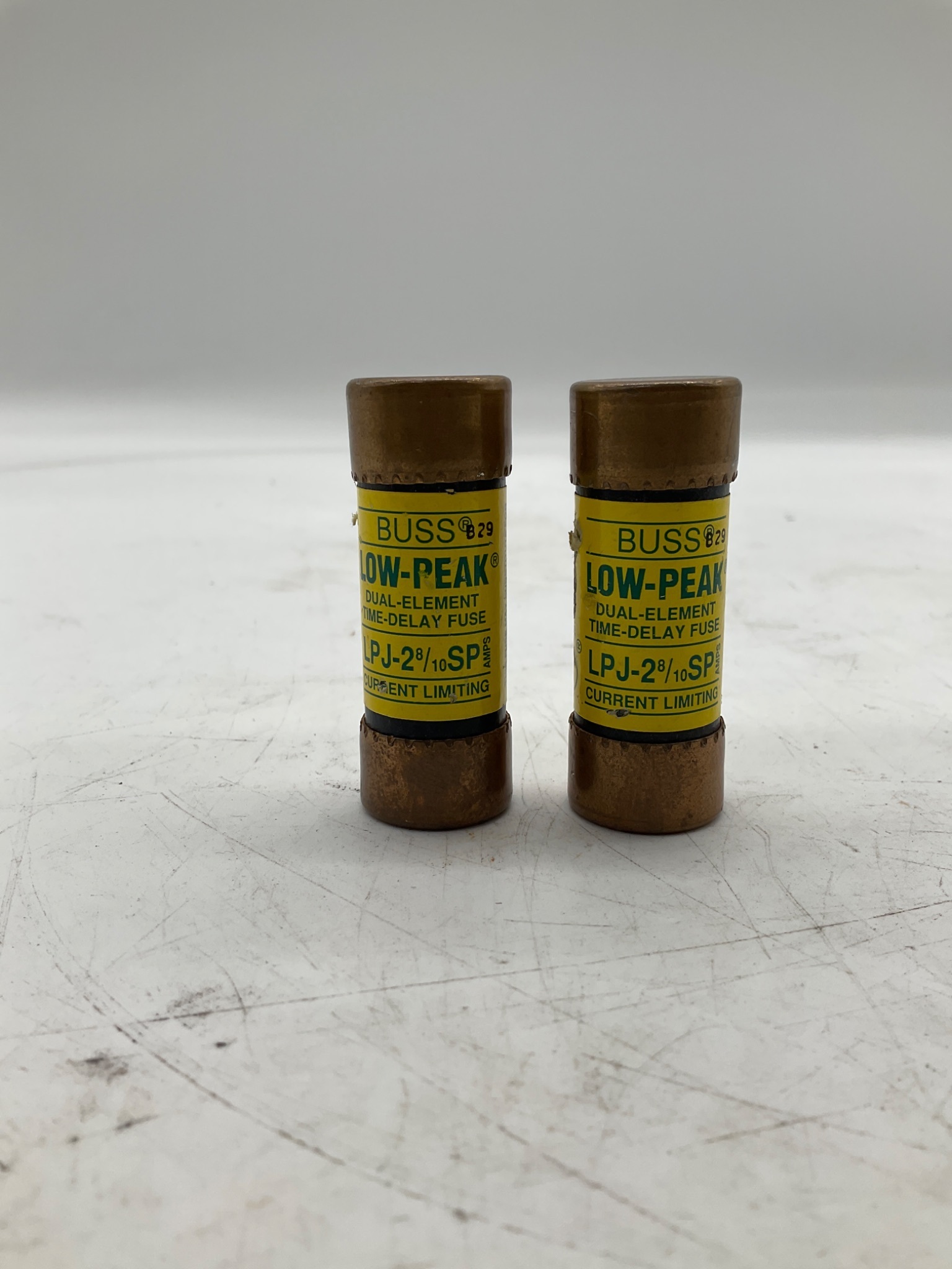 Bussmann LPJ-2 8/10SP Low-Peak Class J 2.8A Time-Delay Fuse (LOT OF 2) NEW 0