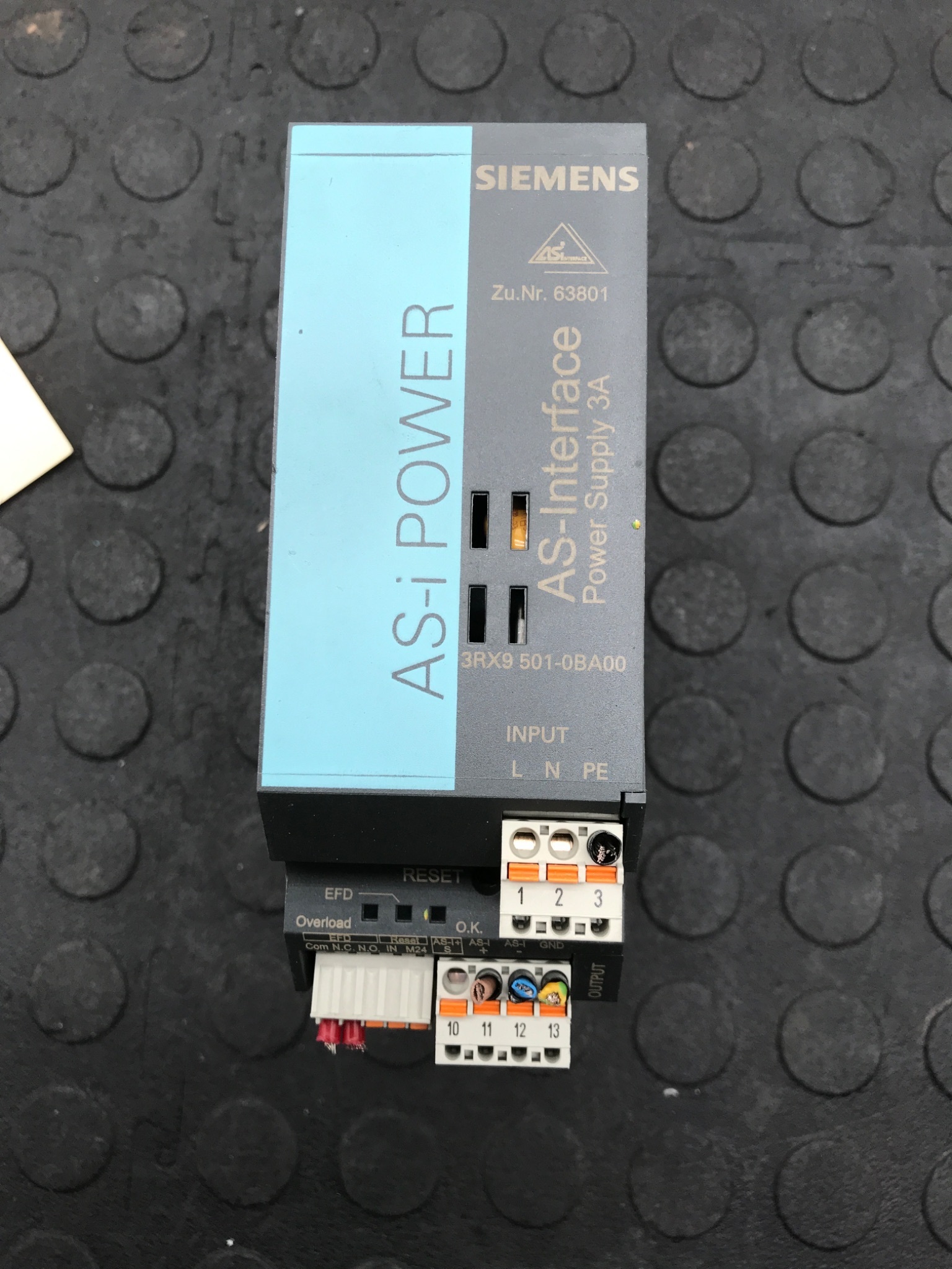 SIEMENS 3RX9501‑0BA00 AS‑i Power Supply 3A USED 0