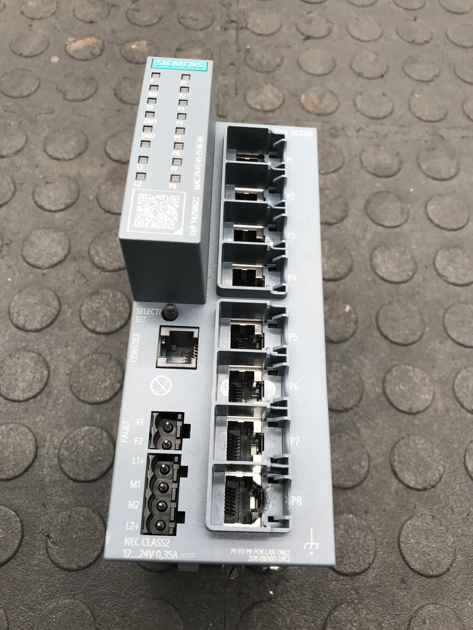 SIEMENS 6GK5208‑0BA00‑2AC2 SCALANCE X208 Ethernet Switch USED 0