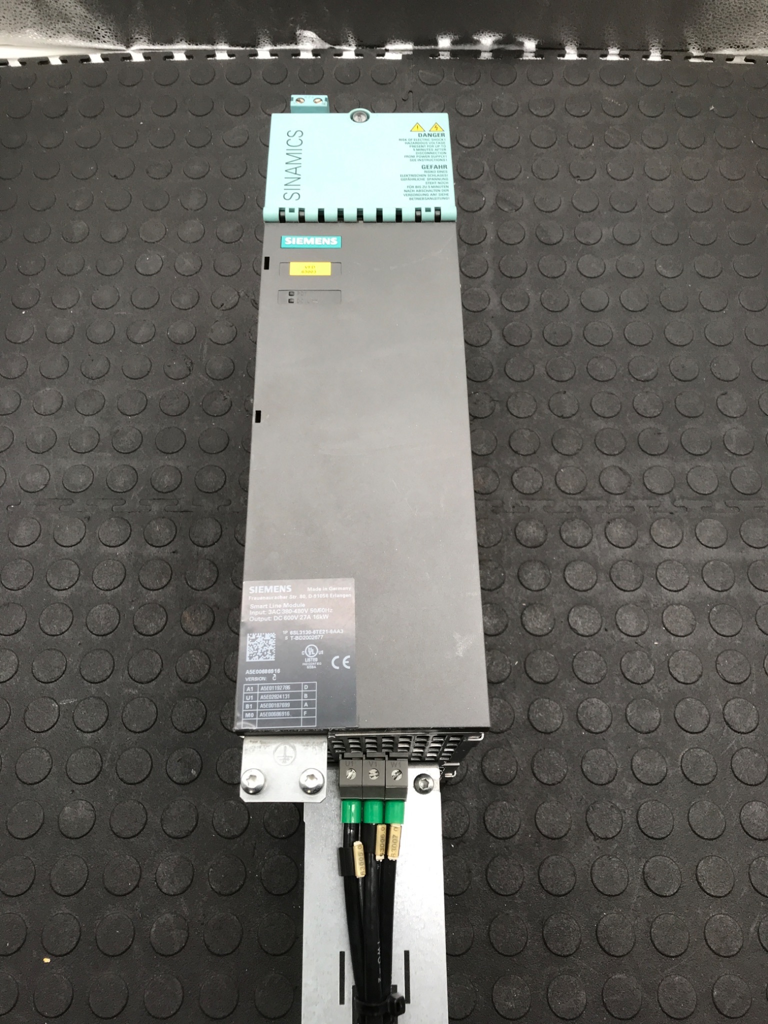 SIEMENS 6SL3130‑6TE21‑6AA3 SINAMICS Smart Line Module USED 0