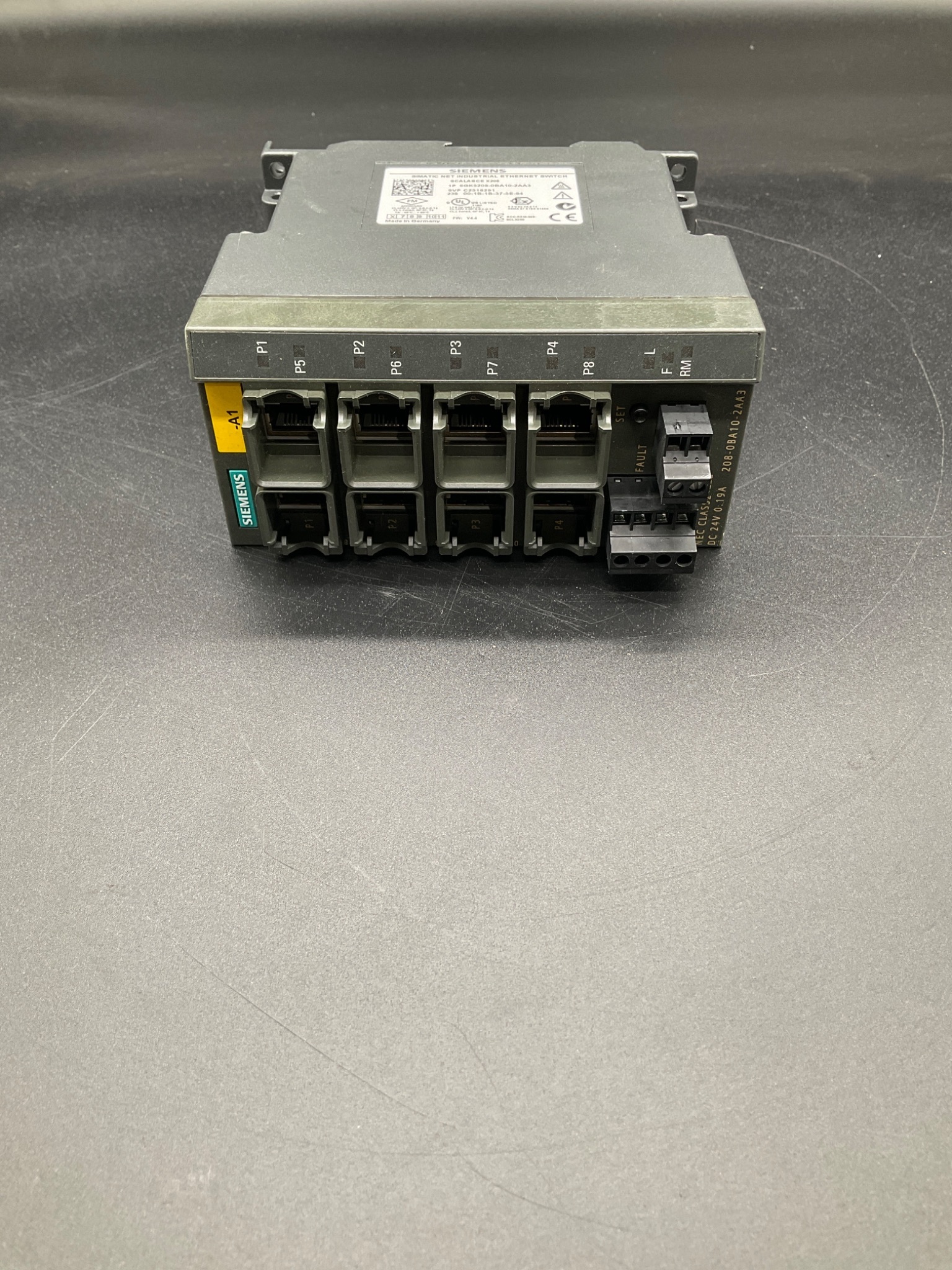 SIEMENS 6GK5208‑0BA10‑2AA3 SCALANCE X208 Ethernet Switch USED 5